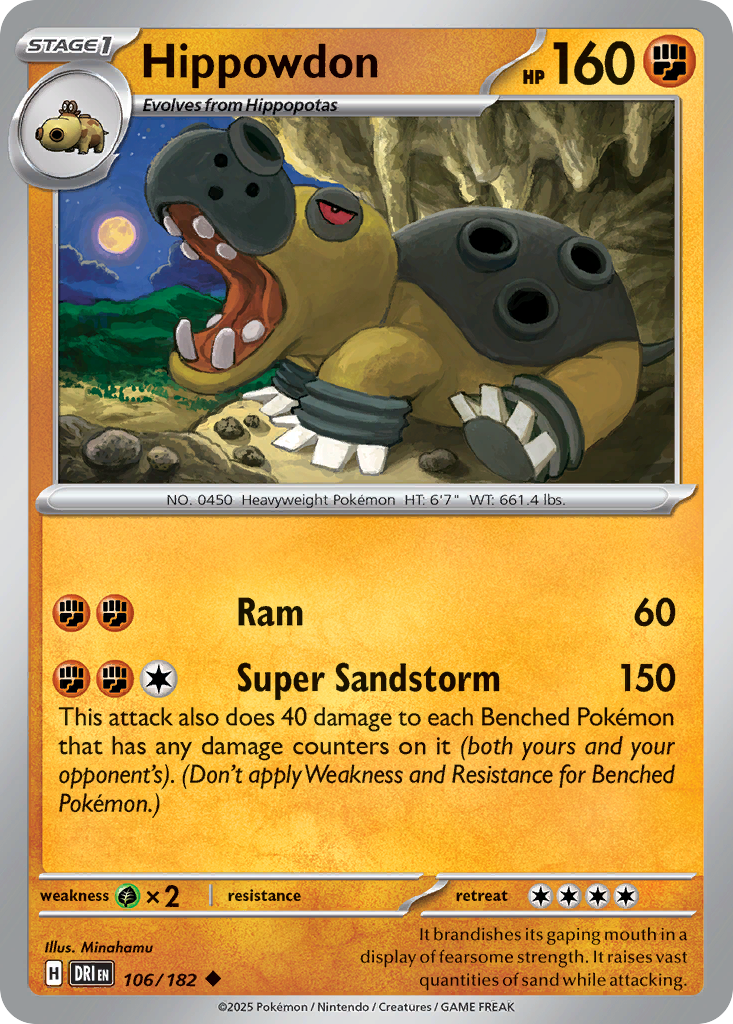 Hippowdon 106/182 Destined Rivals