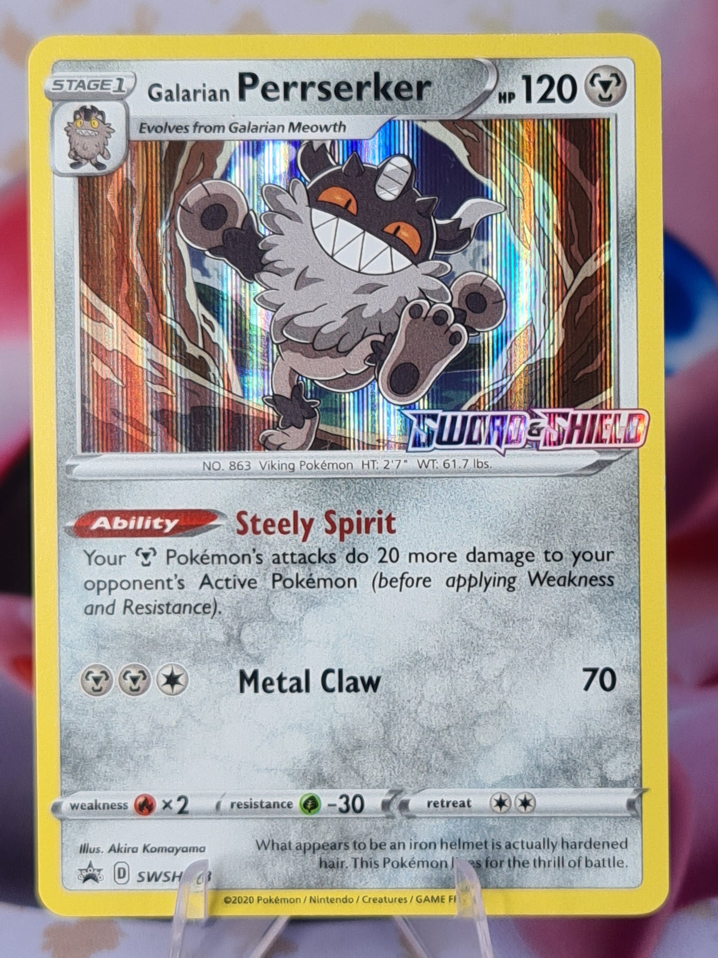 Galarian Perrserker SWSH008 Black Star Promo