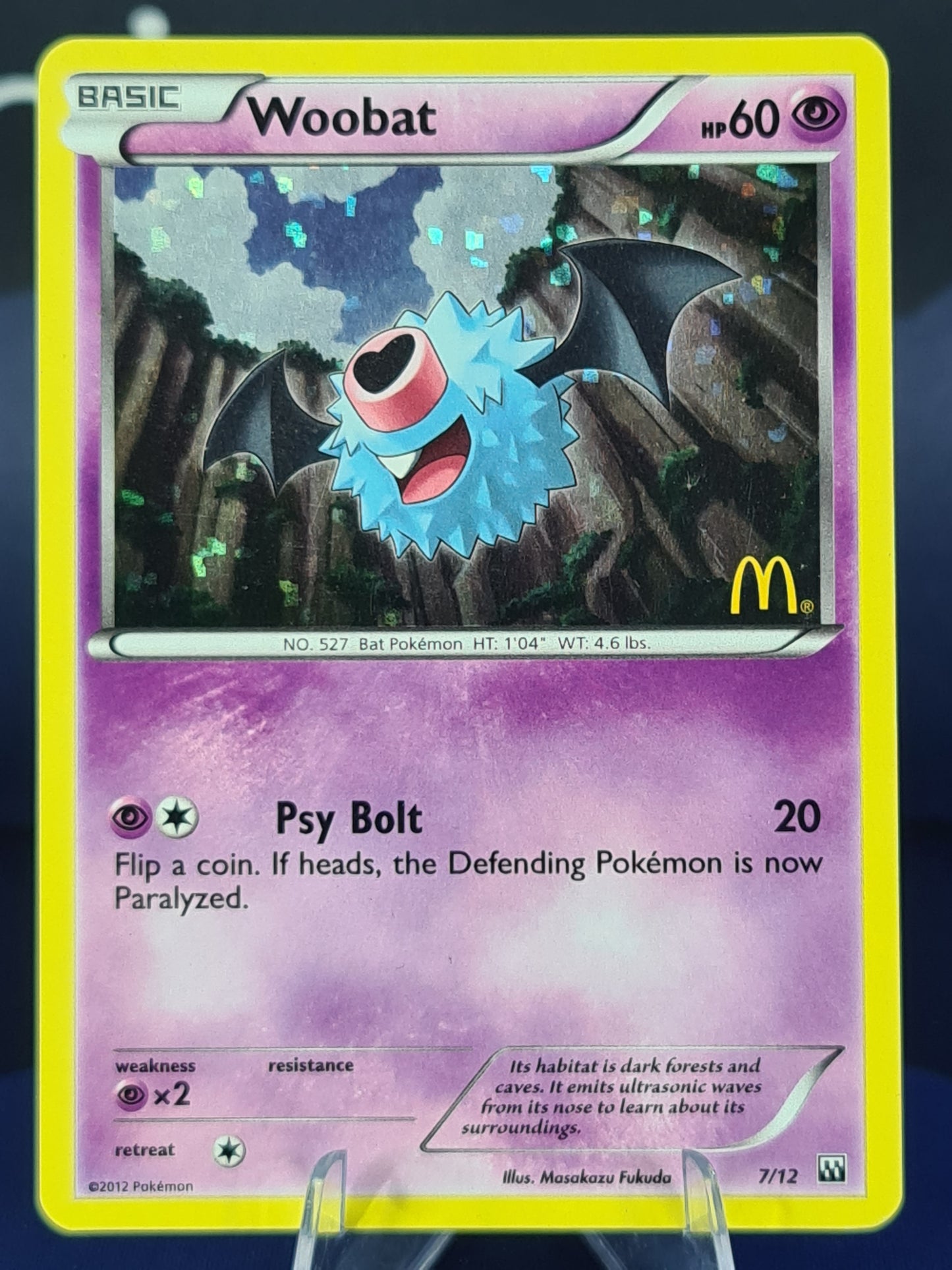 Woobat 7/12 McDonald's 2012 Holo