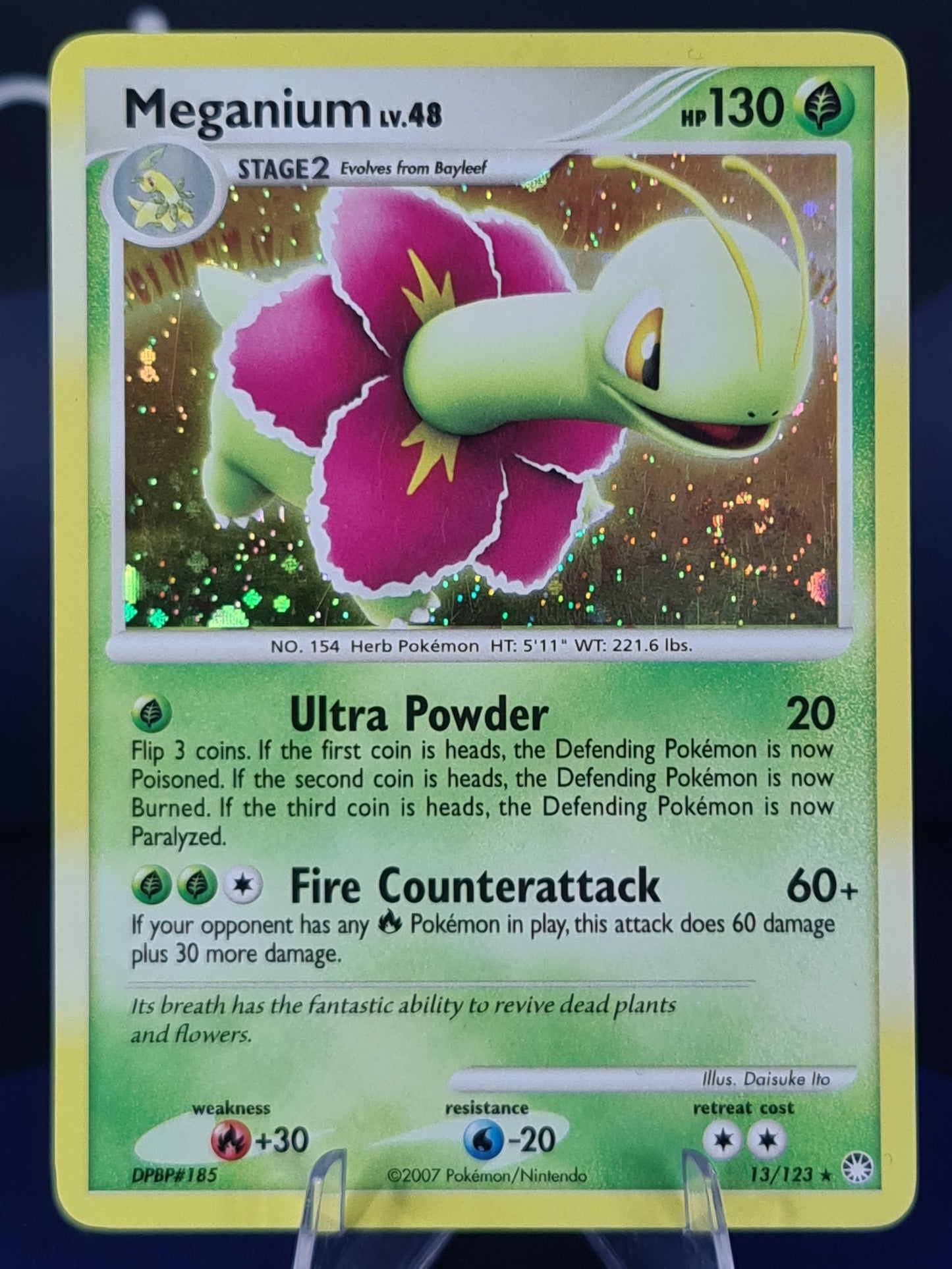 Meganium 13/123 Mysterious Treasures Holo