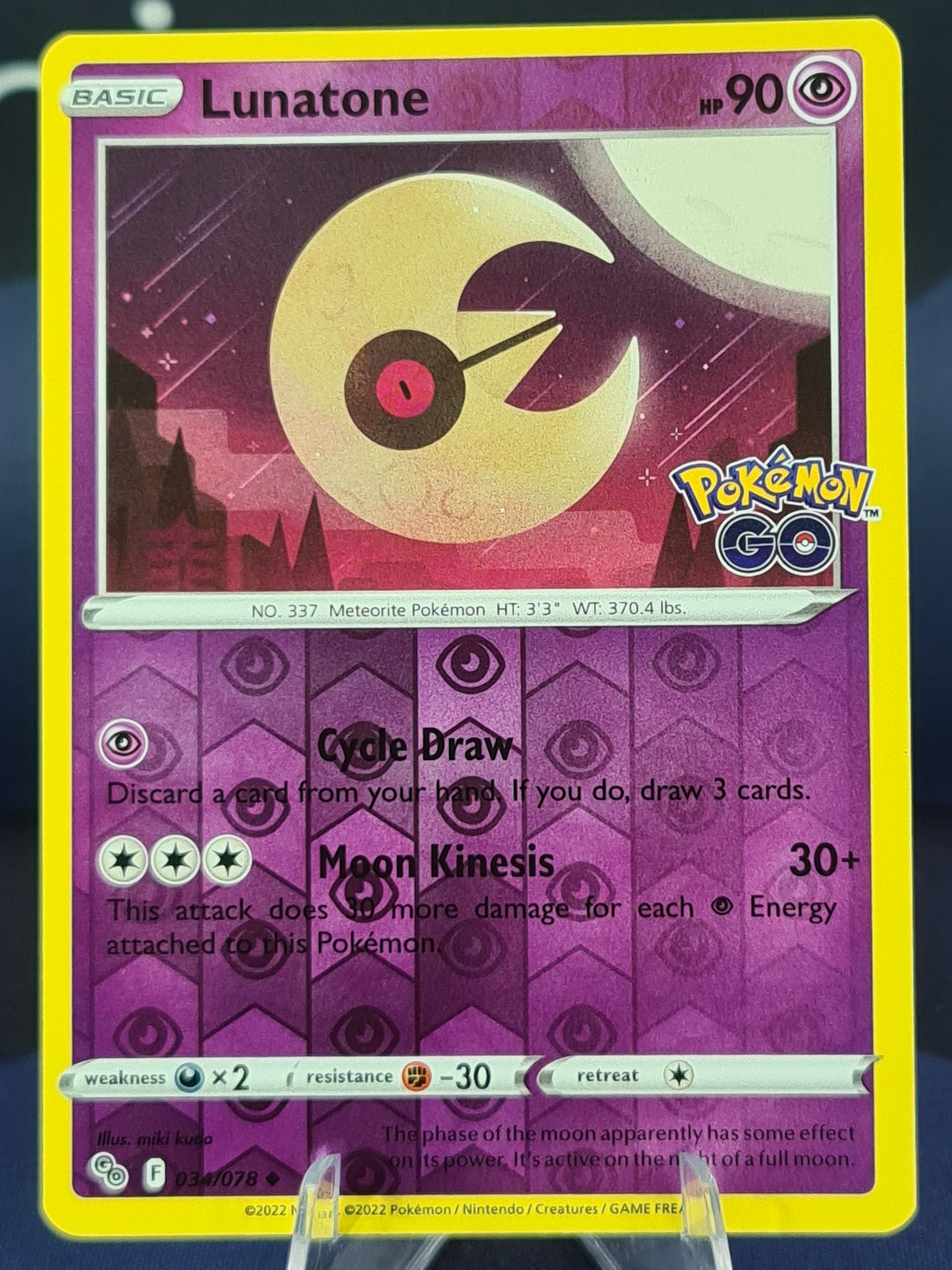 Lunatone 034/078 Pokemon Go Reverse Holo