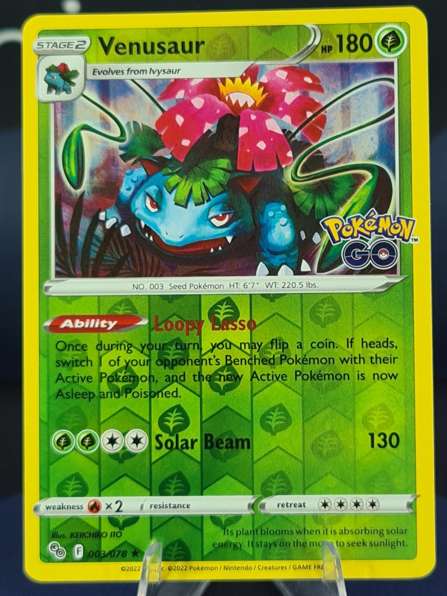 Venusaur 003/078 Pokemon Go Reverse Holo
