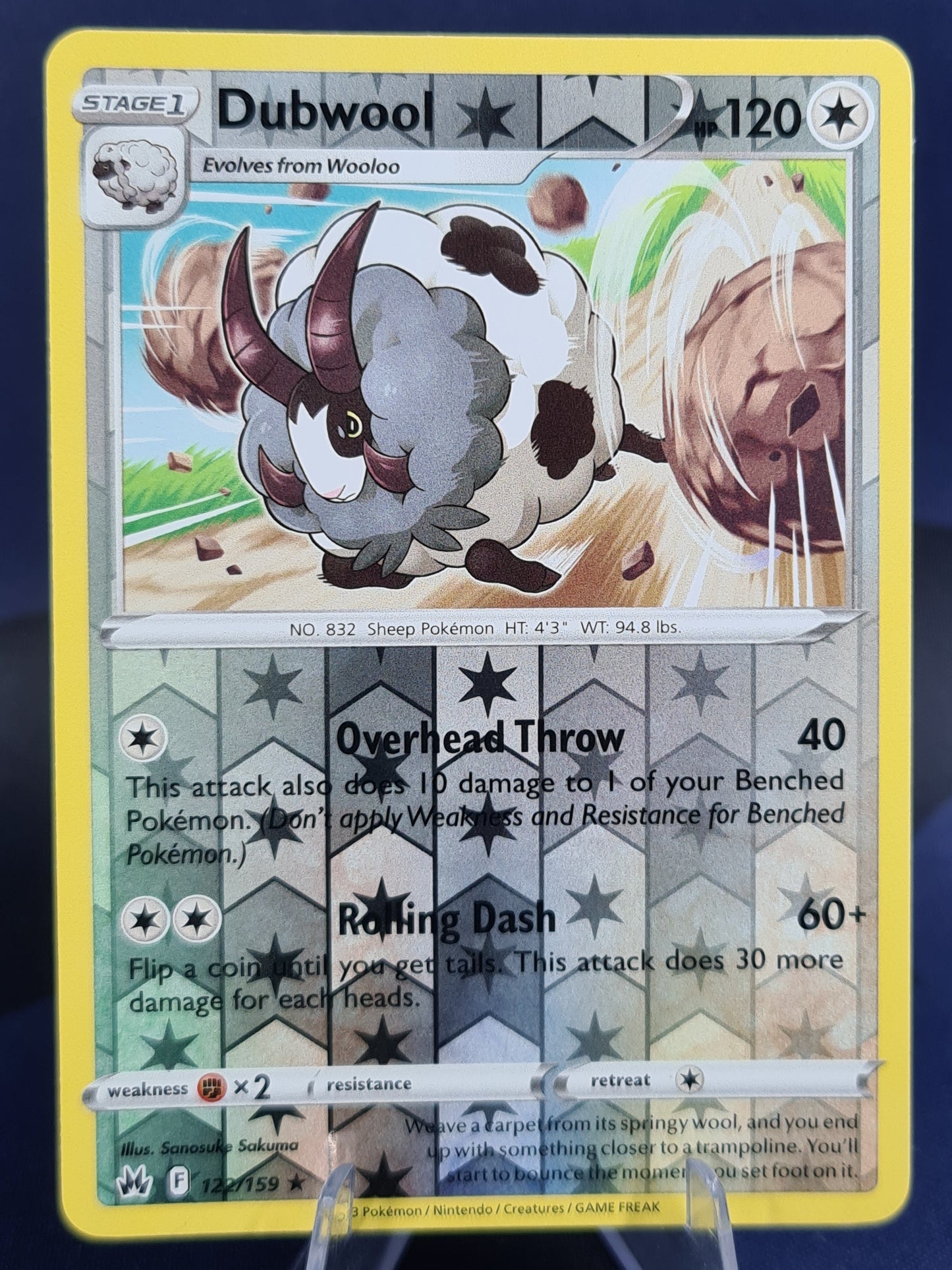 Dubwool 122/159 Crown Zenith Reverse Holo