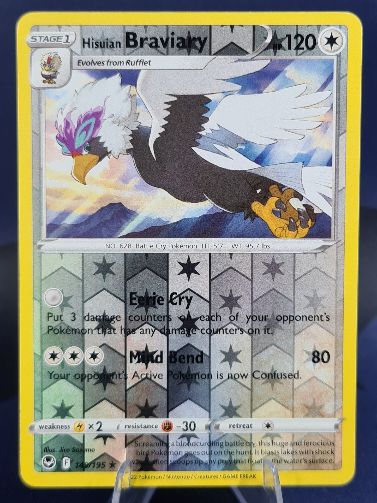 Hisuian Braviary 149/195 Silver Tempest Reverse Holo