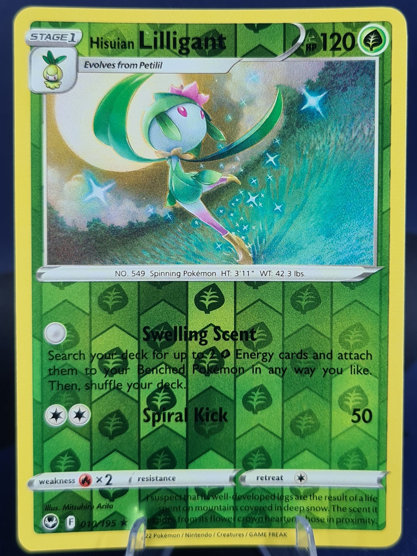 Hisuian Lilligant 010/195 Silver Tempest Reverse Holo