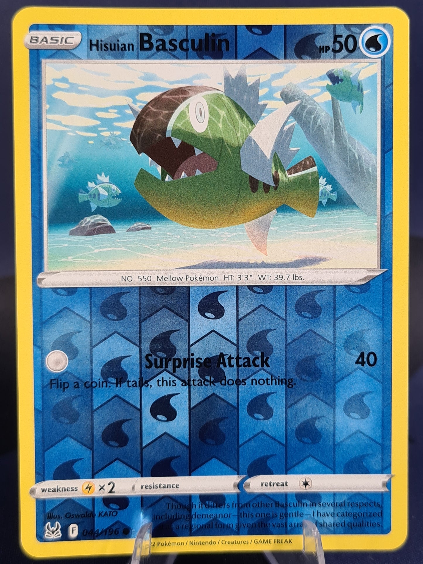 Hisuian Basculin 044/196 Lost Origin Reverse Holo