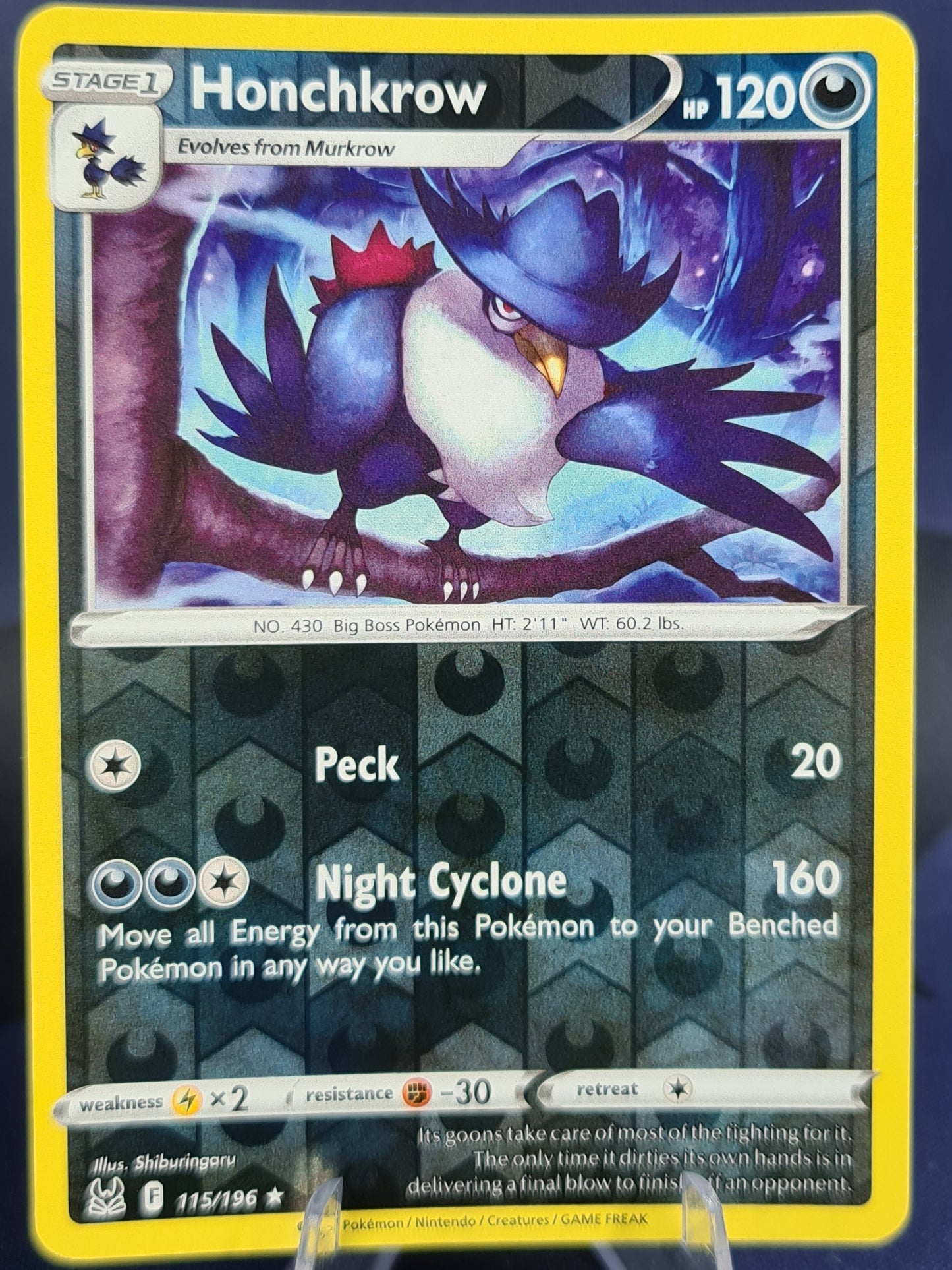 Honchkrow 115/196 Lost Origin Reverse Holo