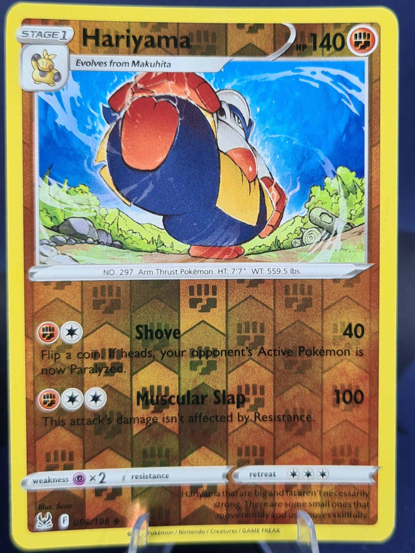Hariyama 098/196 Lost Origin Reverse Holo
