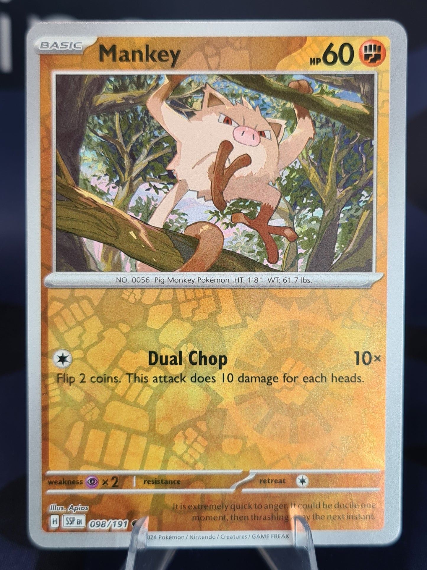 Mankey 098/191 Surging Sparks Reverse Holo