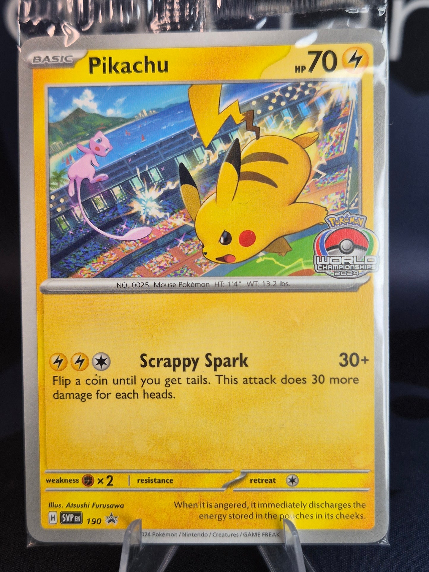 Pikachu SVP190 World Championship 2024 Promo Sealed