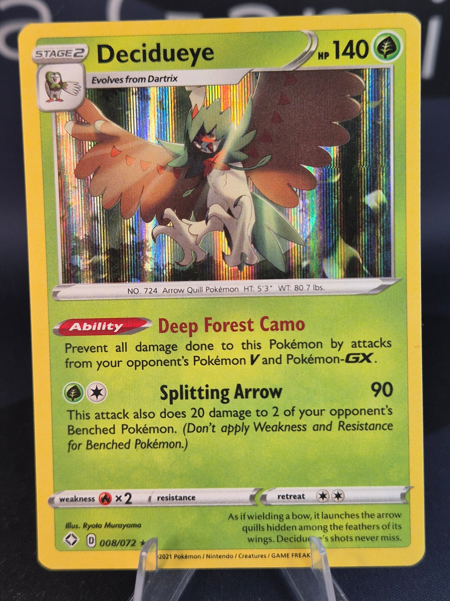 Decidueye 008/072 Shining Fates Holo