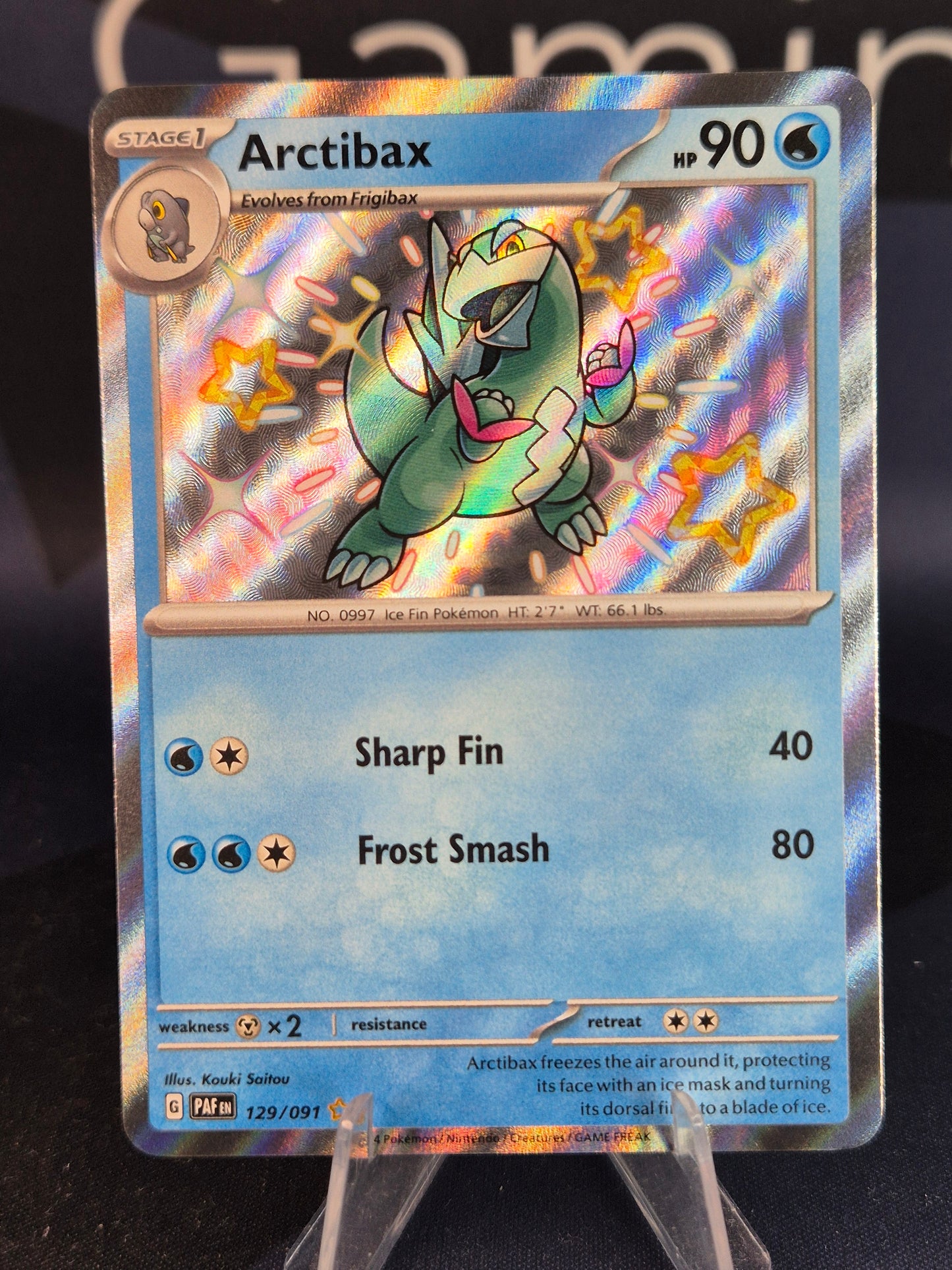 Arctibax 129/091 Paldean Fates Shiny Rare