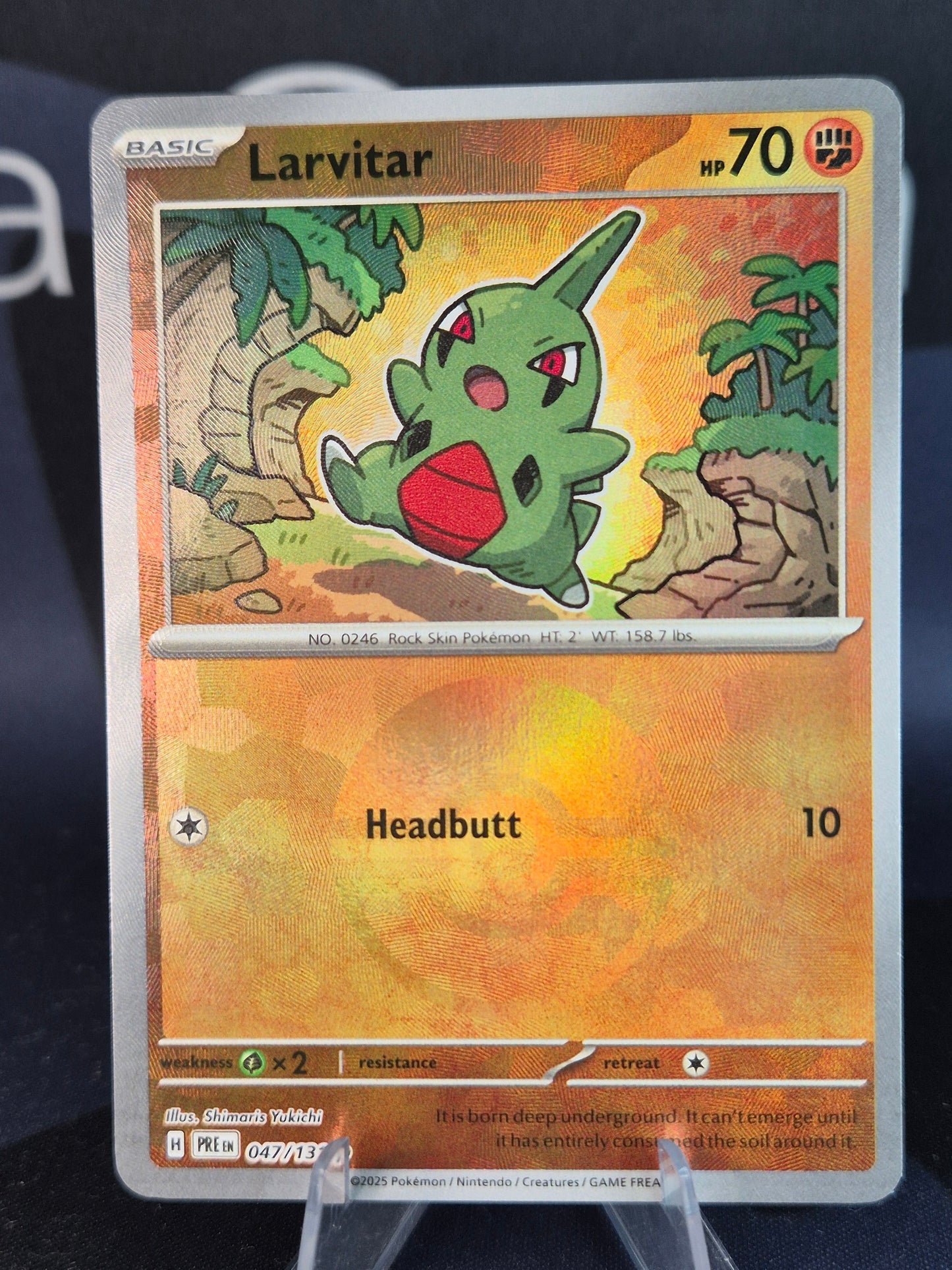 Larvitar 047/131 Prismatic Evolutions Reverse Holo Pokeball