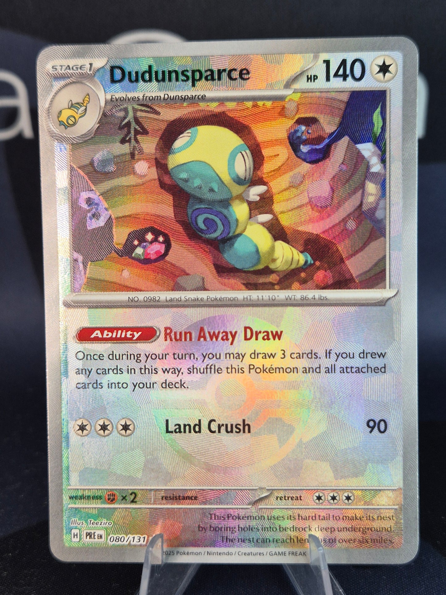 Dudunsparce 080/131 Prismatic Evolutions Reverse Holo Pokeball