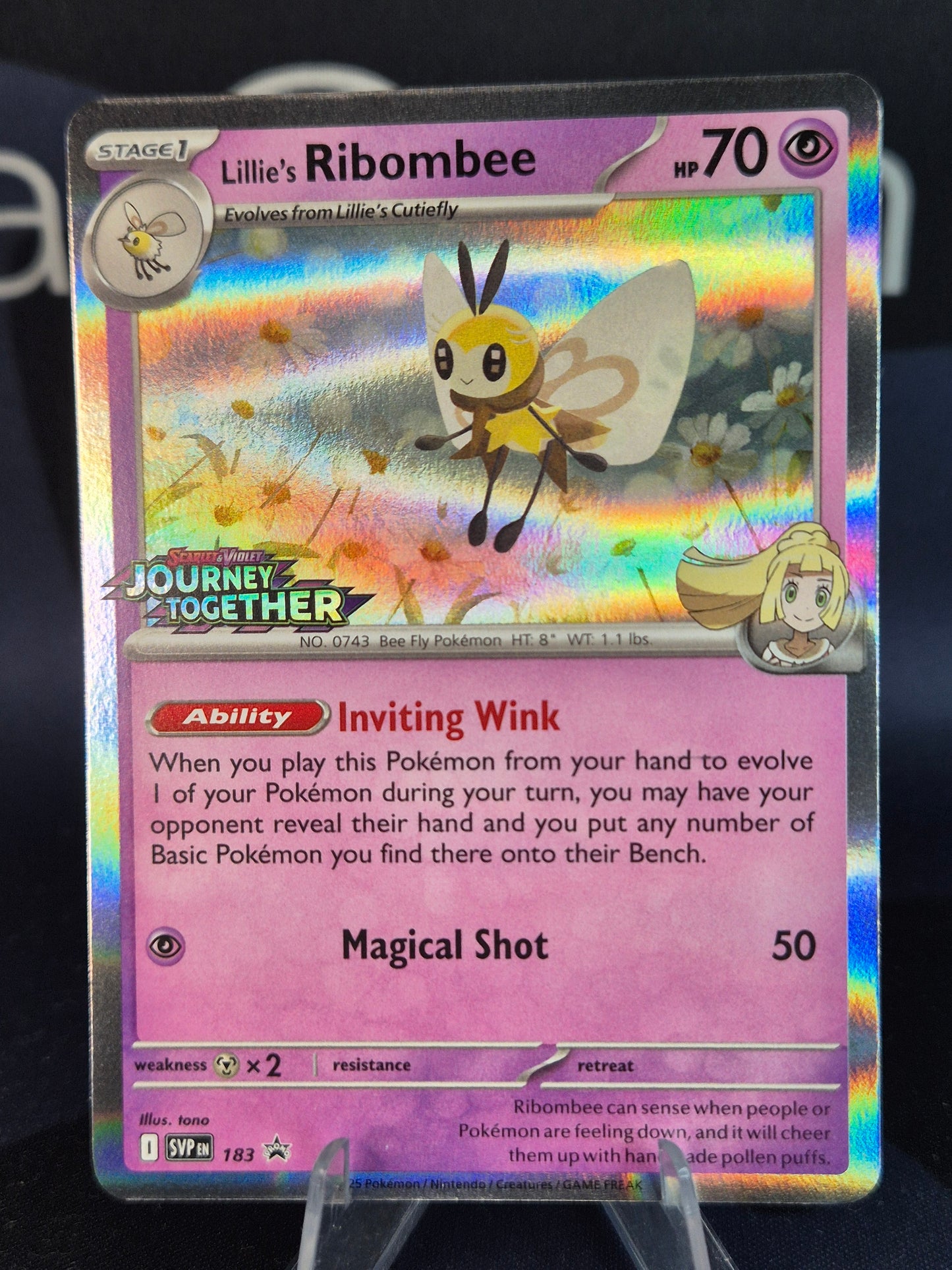 Lillie's Ribombee SVP183 Black Star Promo