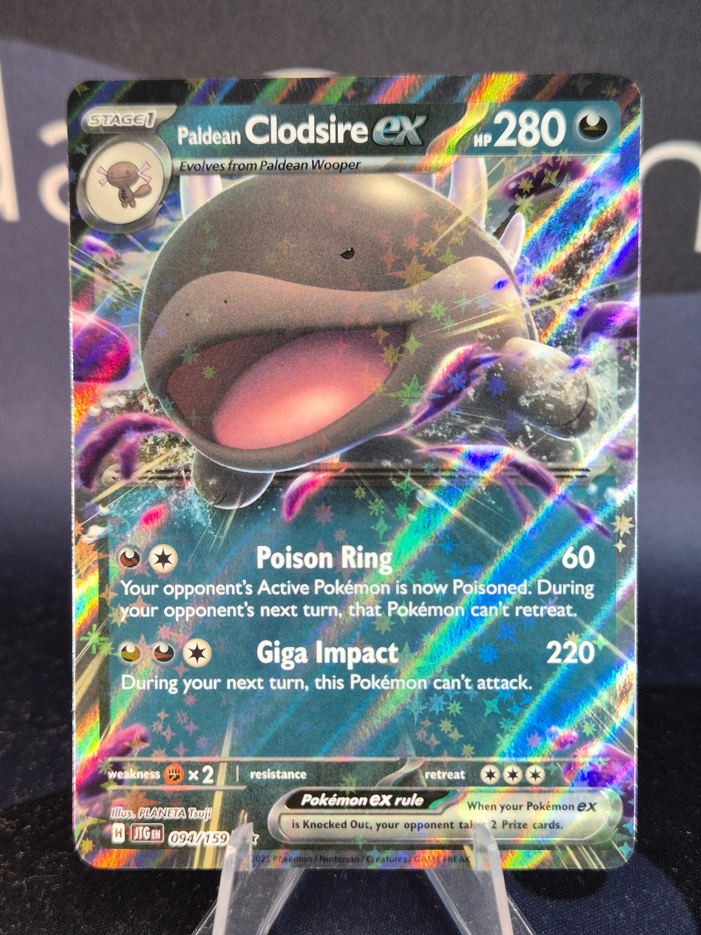 Paldean Clodsire ex 094/159 Journey Together Double Rare