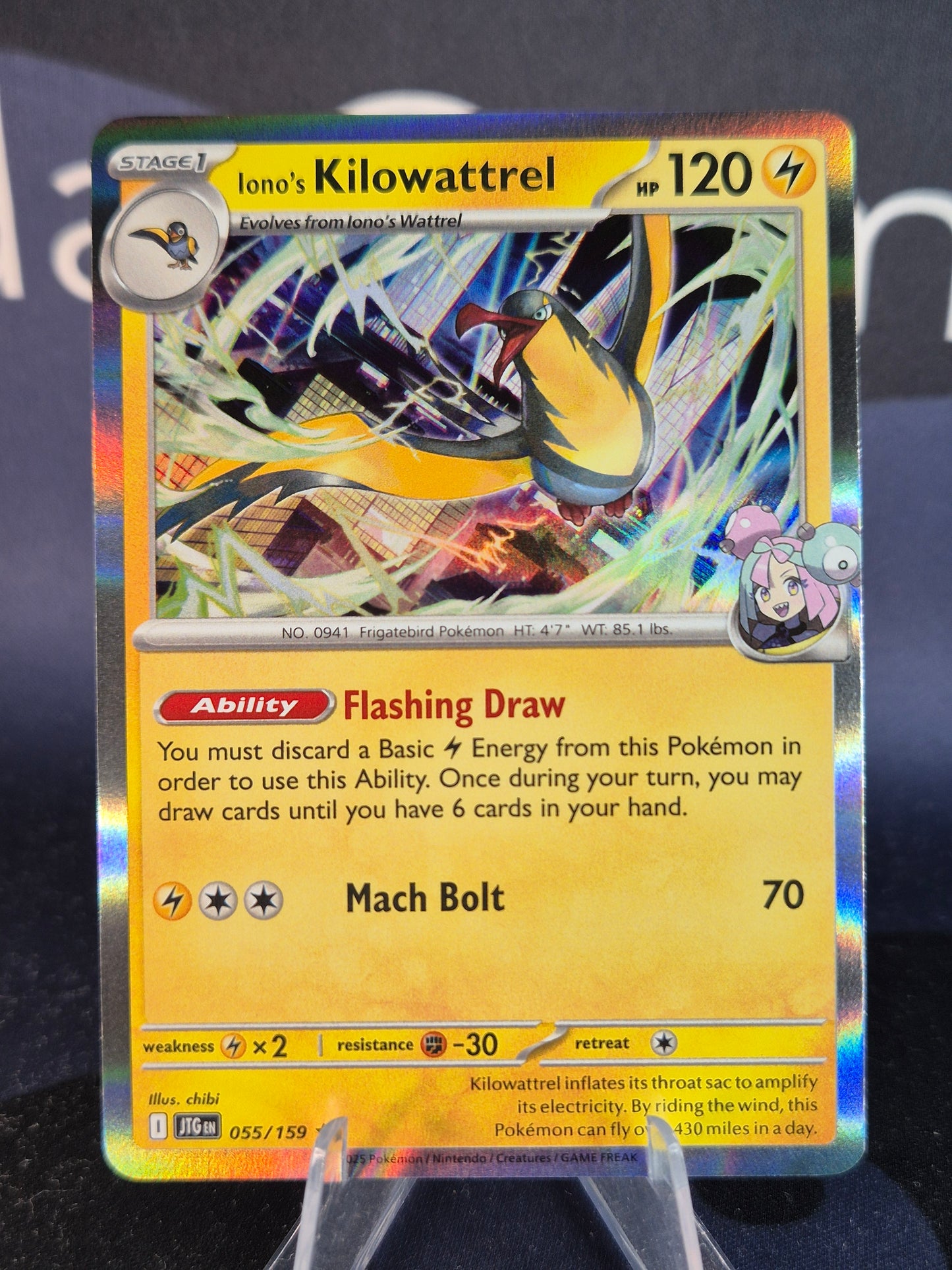 Iono's Kilowattrel 055/159 Journey Together Holo