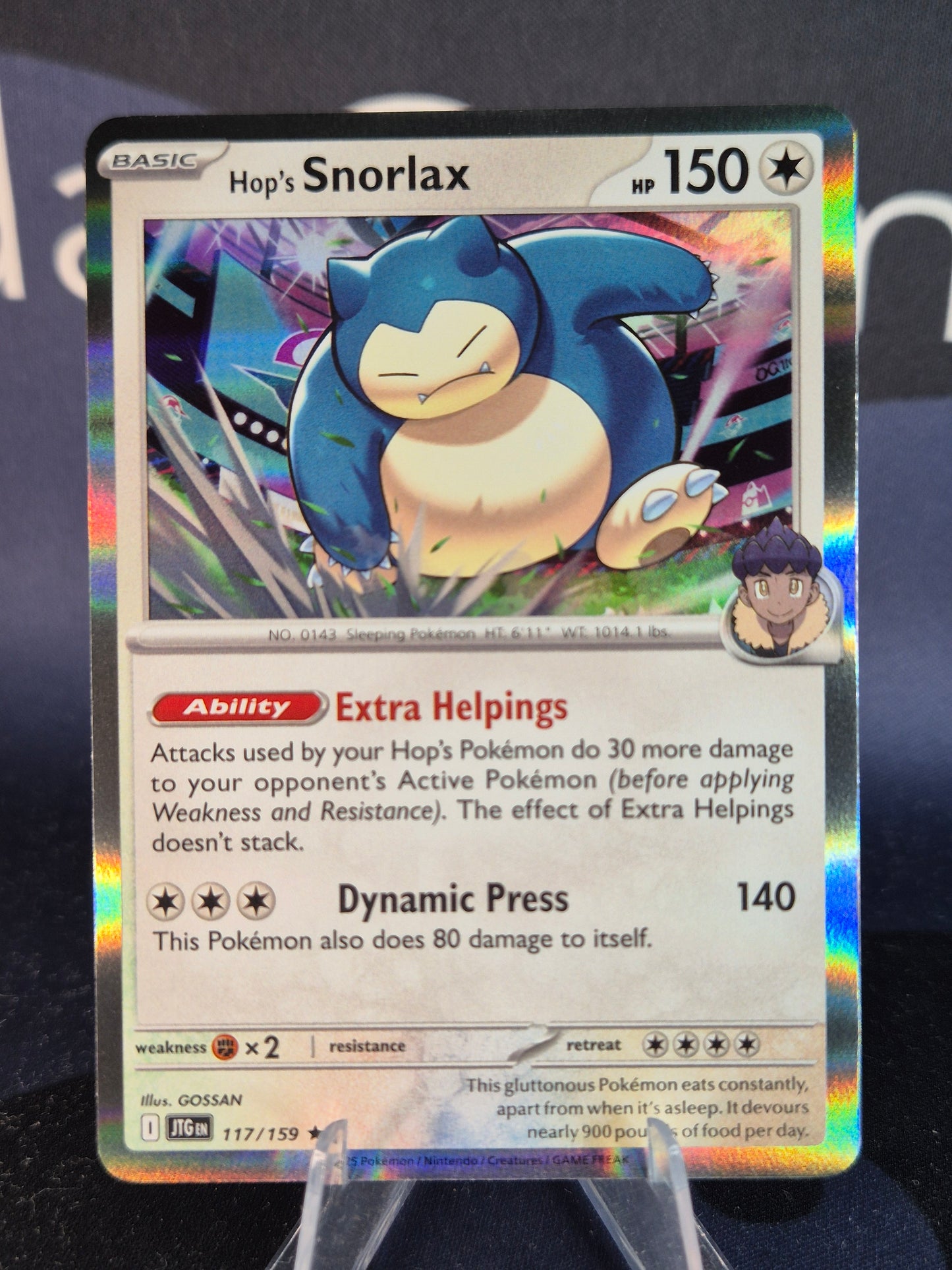 Hop's Snorlax 117/159 Journey Together Holo