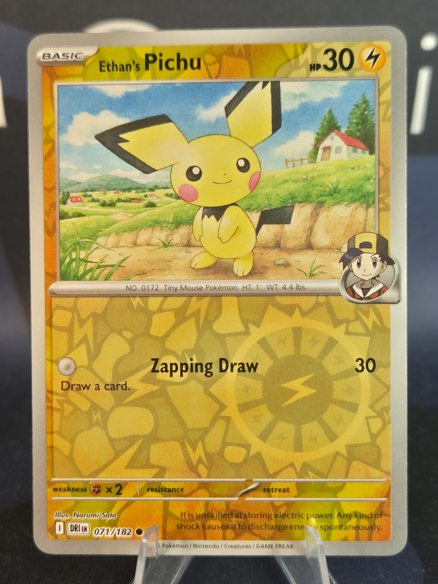 Ethan's Pichu 071/182 Destined Rivals Reverse Holo