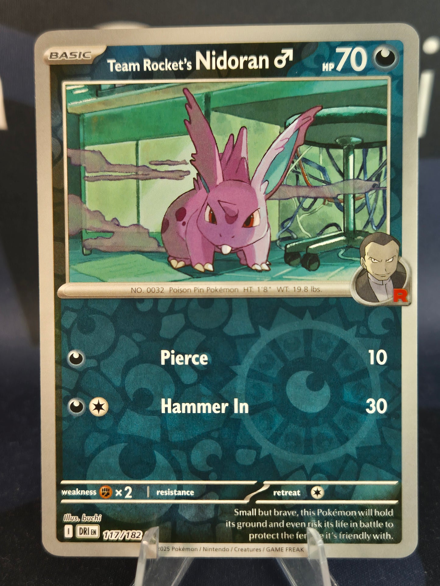 Team Rocket's Nidoran (m) 117/182 Destined Rivals Reverse Holo