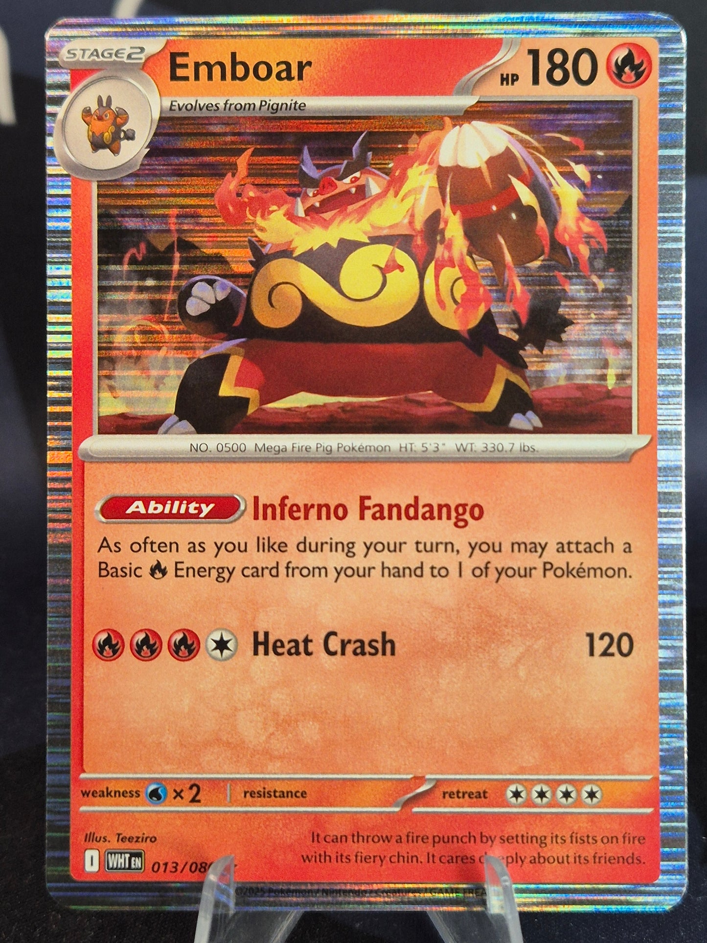 Emboar 013/086 White Flare Holo