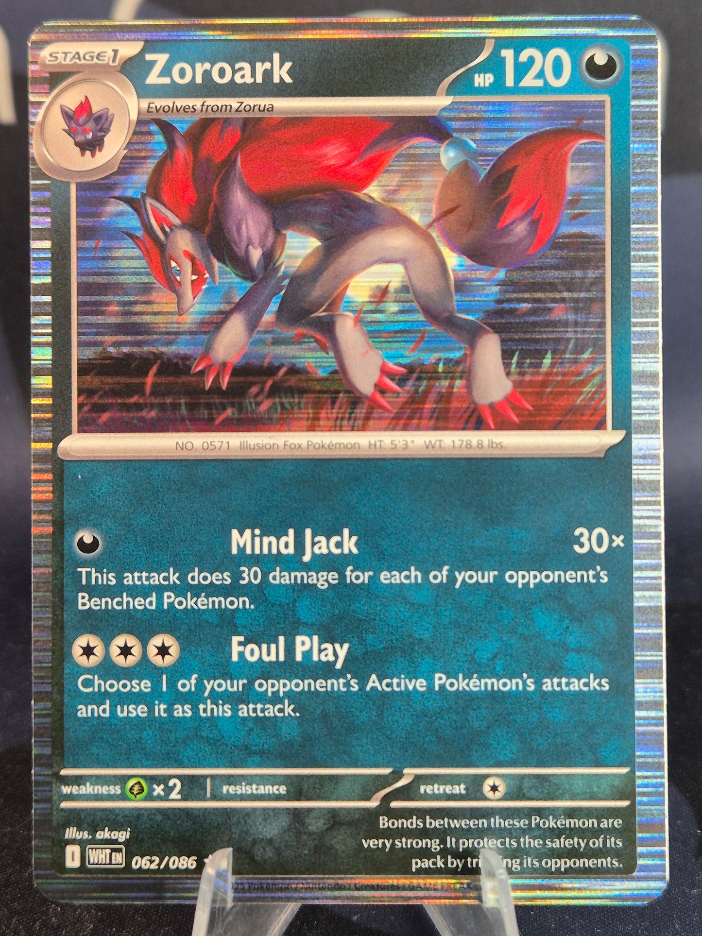 Zoroark 062/086 White Flare Holo