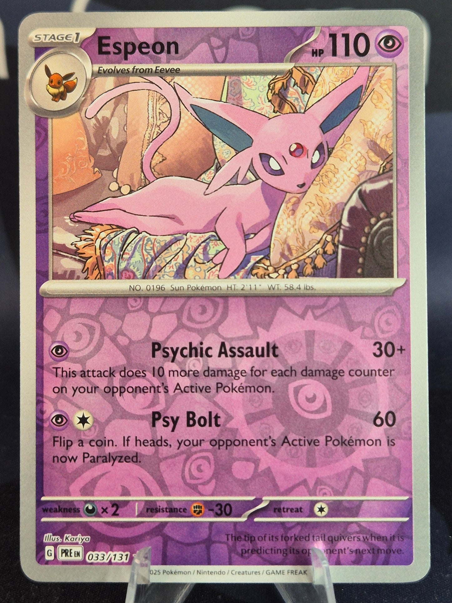 Espeon 033/131 Prismatic Evolutions Reverse Holo