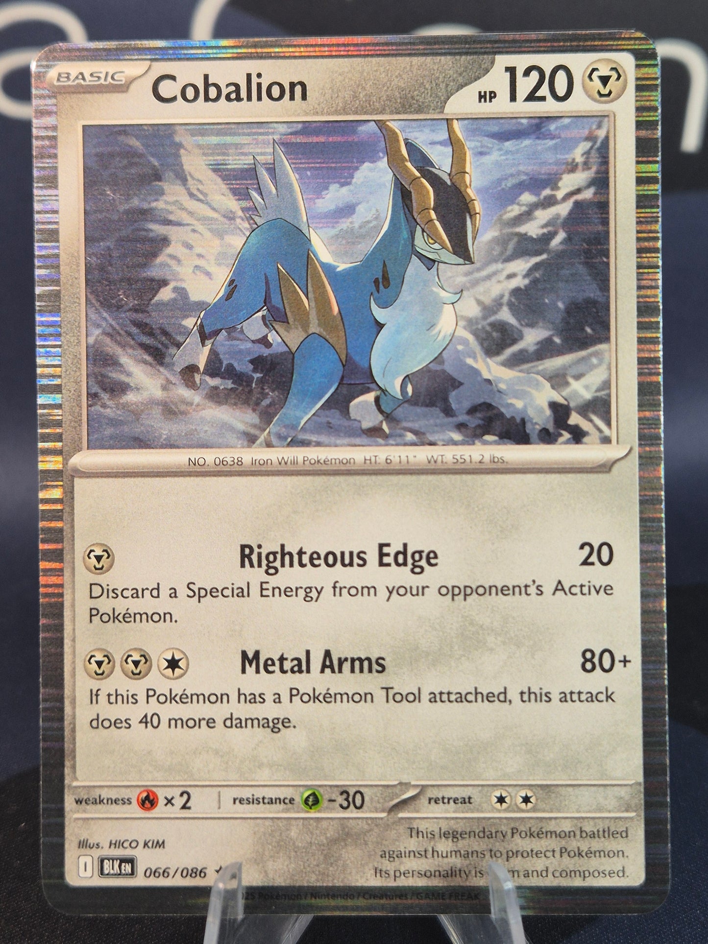 Cobalion 066/086 Black Bolt Holo