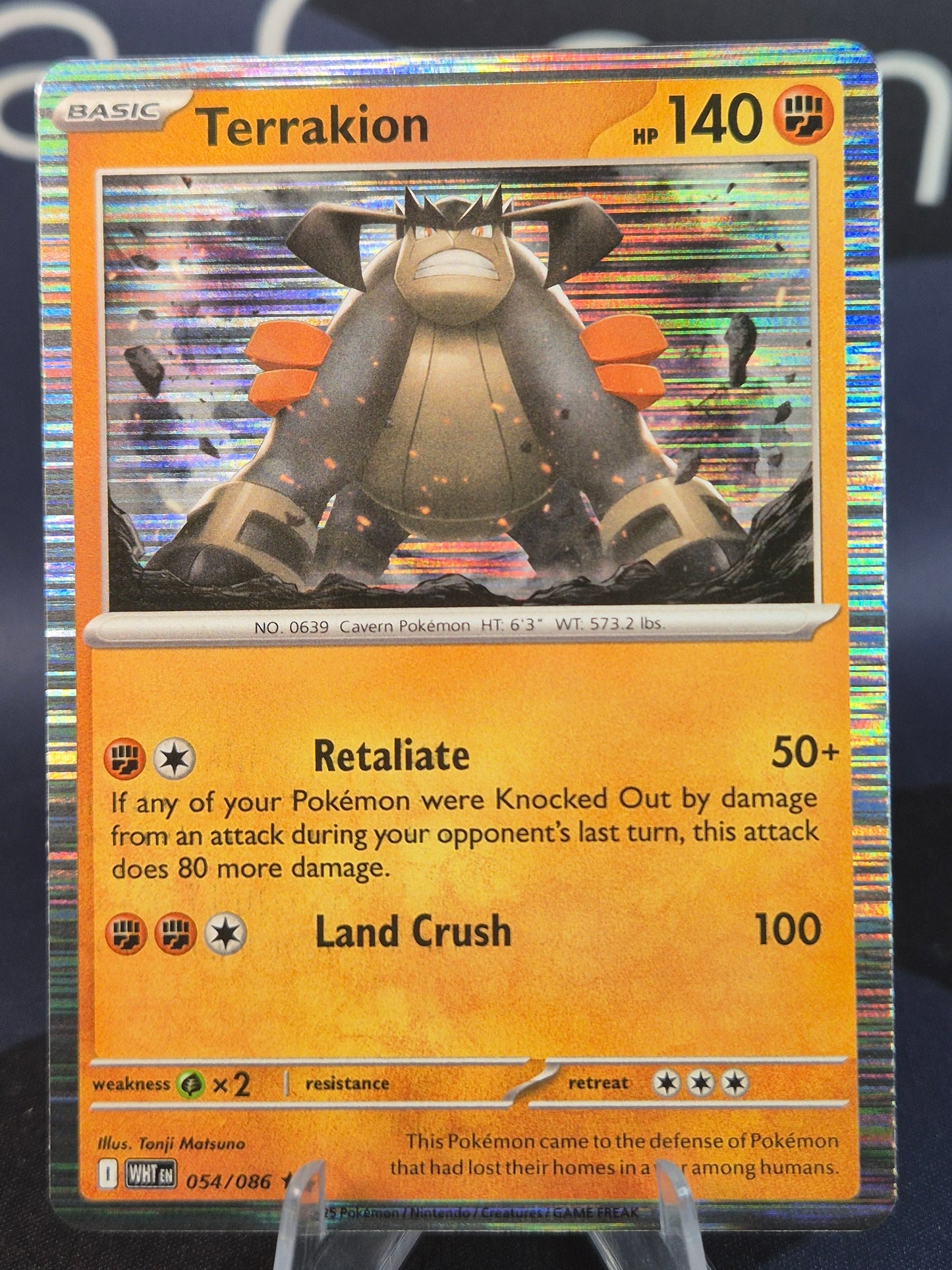 Terrakion 054/086 White Flare Holo