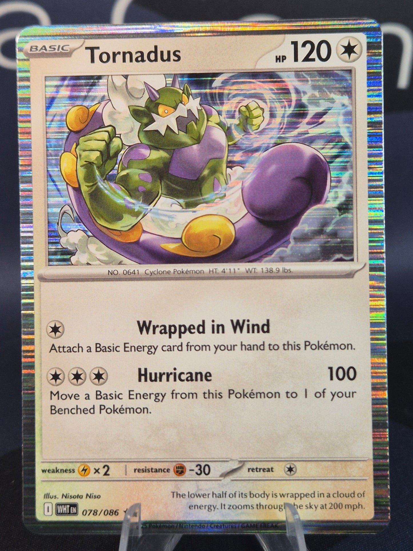 Tornadus 078/086 White Flare Holo