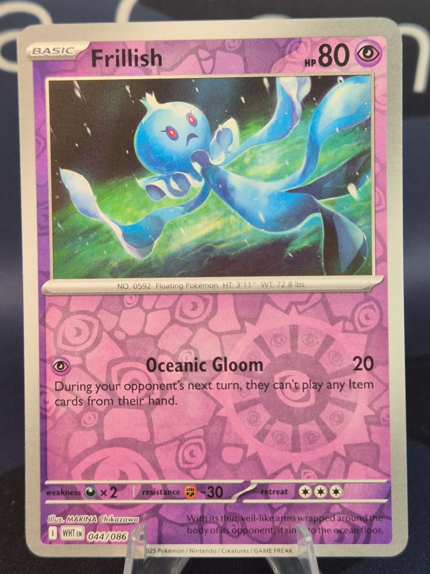 Frillish 044/086 White Flare Reverse Holo
