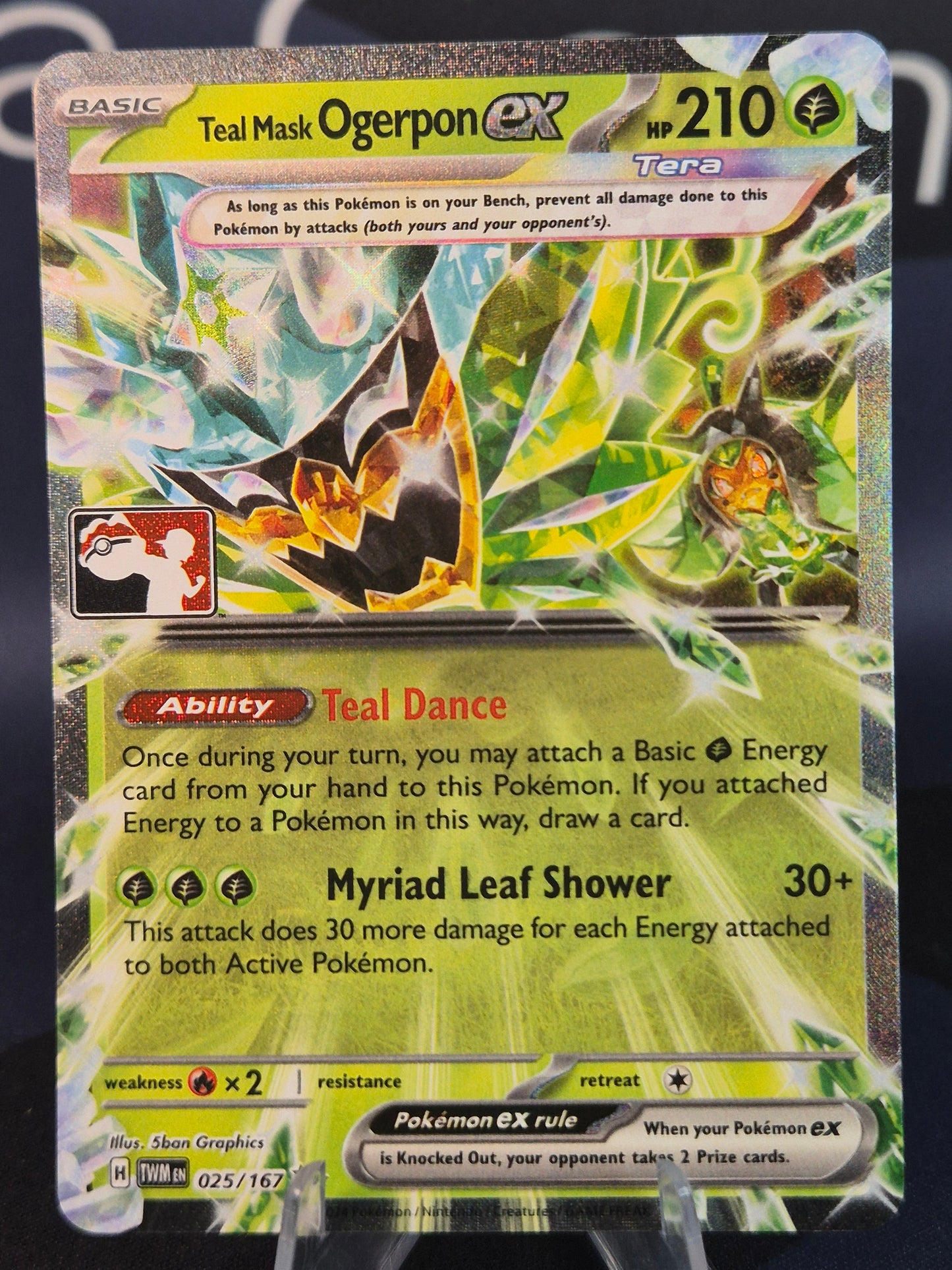 Teal Mask Ogerpon ex Play Stamp Series 6 Holo