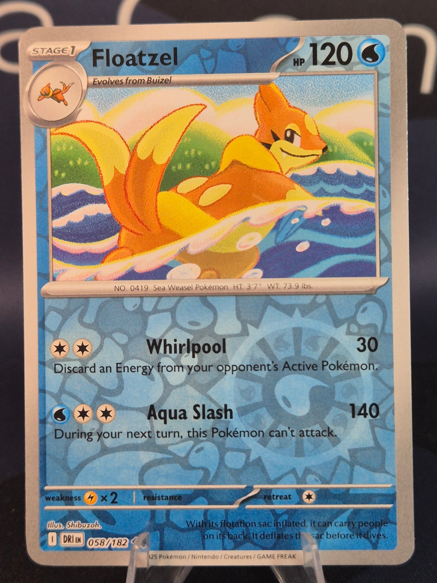 Floatzel 058/182 Destined Rivals Reverse Holo