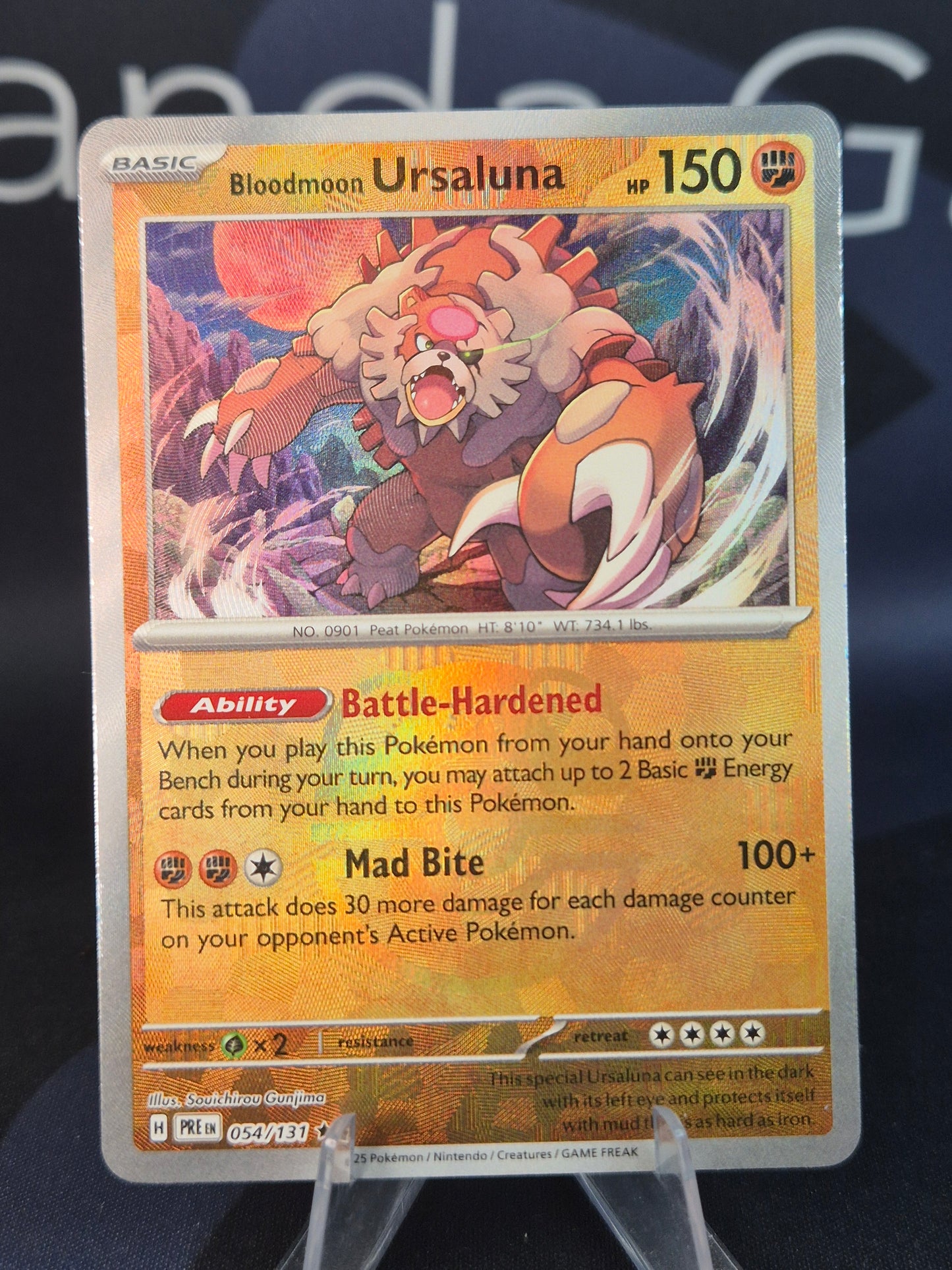 Bloodmoon Ursaluna 054/131 Prismatic Evolutions Masterball Reverse Holo