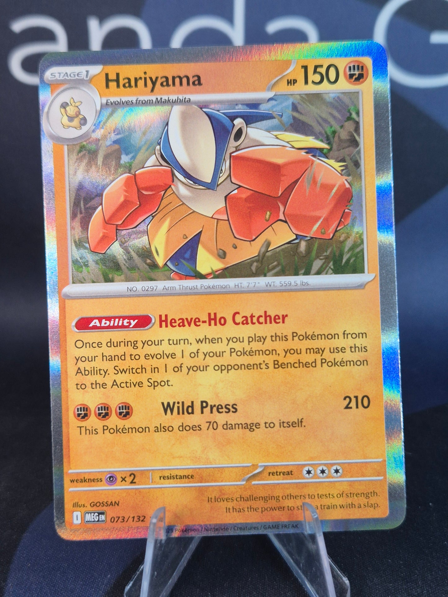 Hariyama 073/132 Mega Evolution Holo Rare