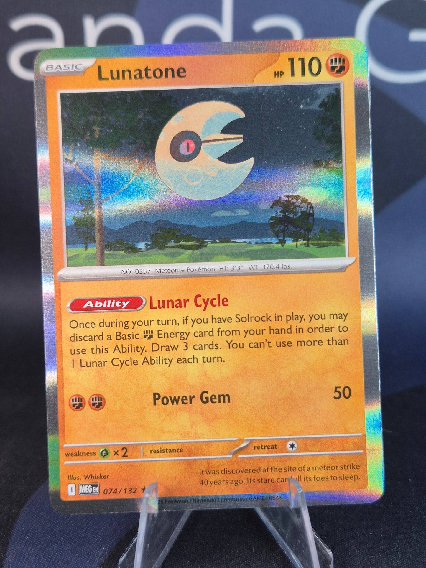 Lunatone 074/132 Mega Evolution Holo Rare