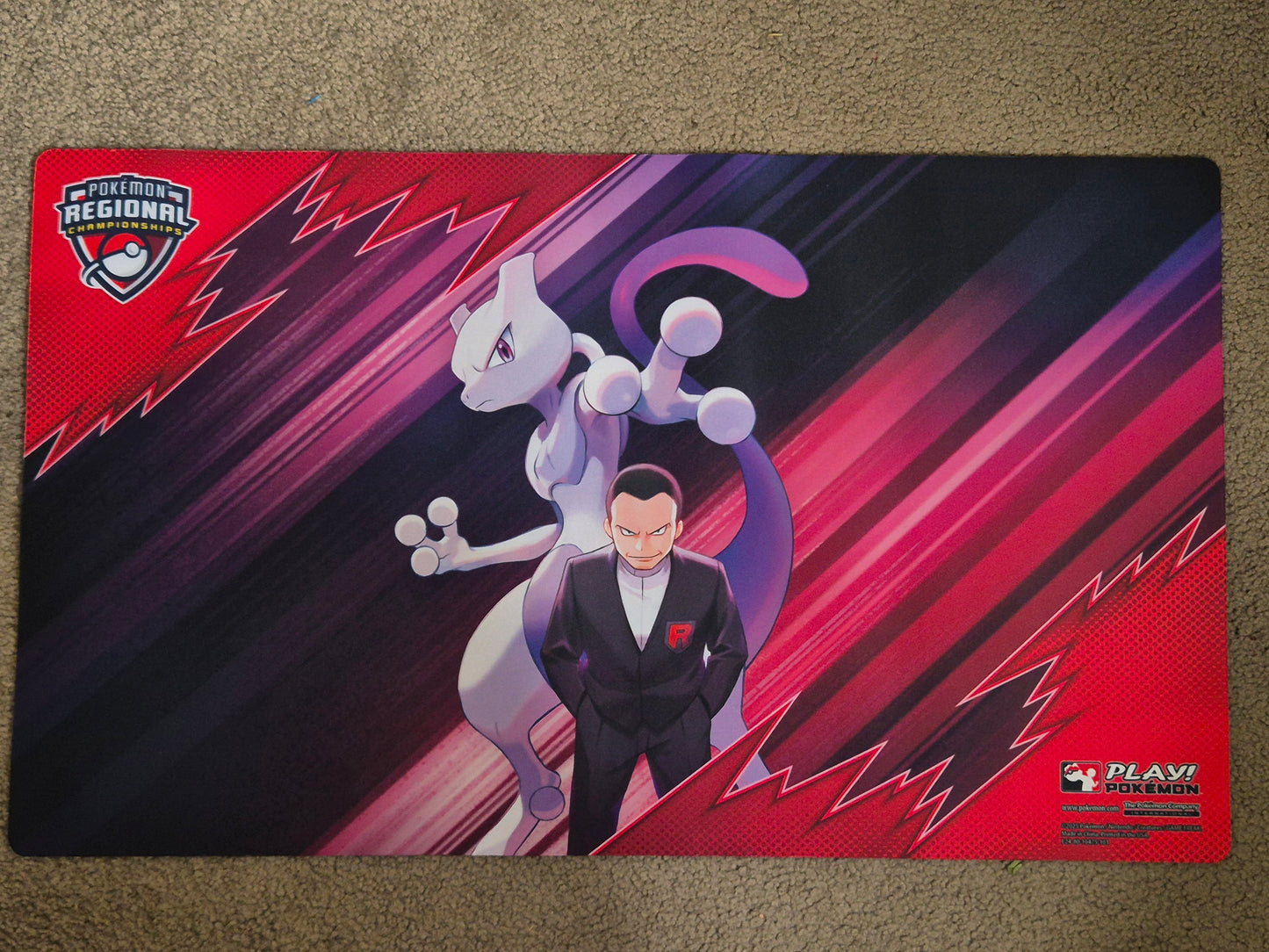 Team Rocket Giovanni & Mewtwo Regional Championship Play Mat