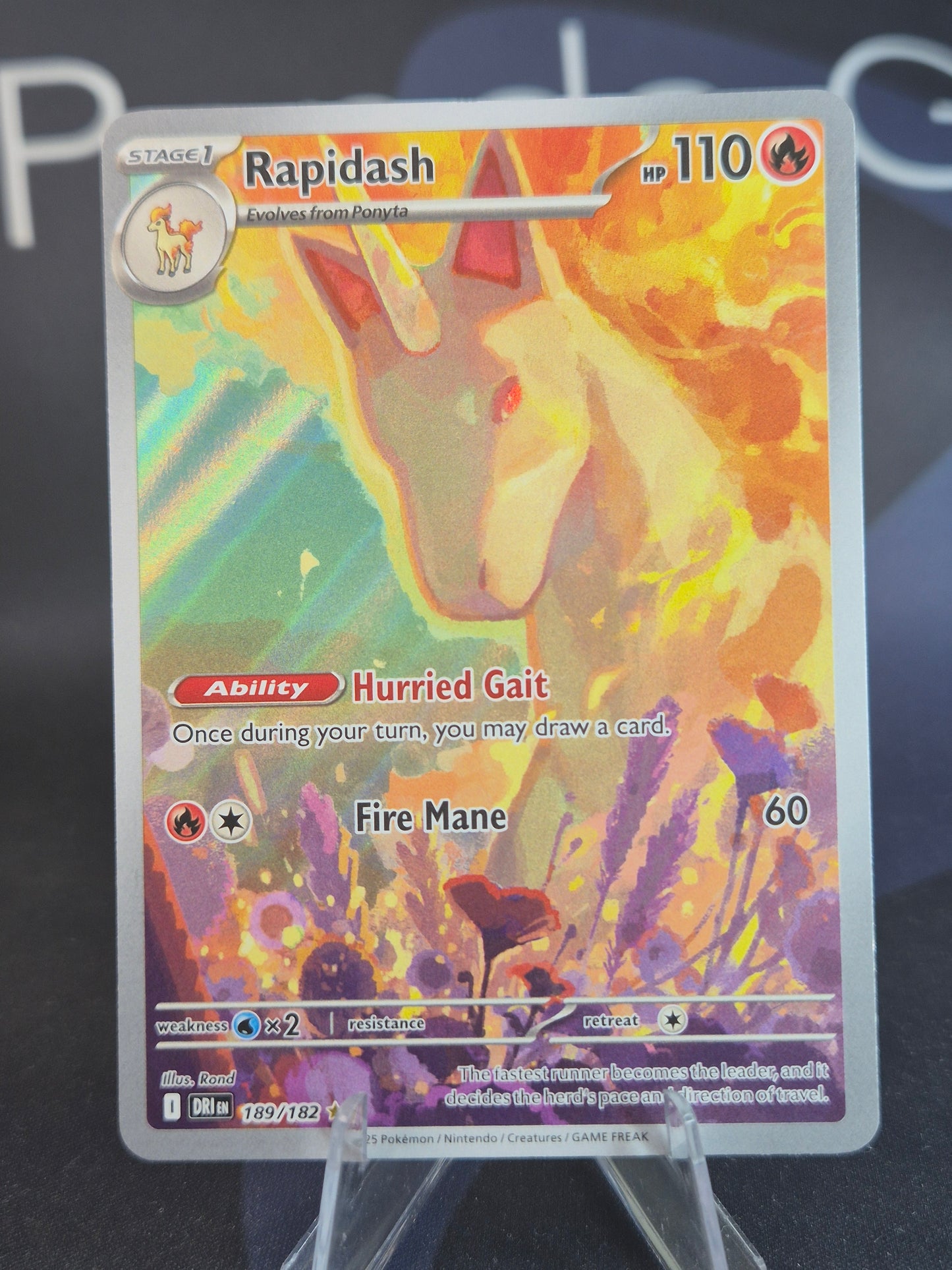 Rapidash 189/182 Destined Rivals Illustration Rare
