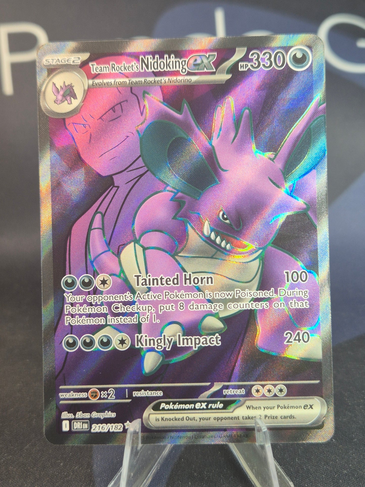 Team Rocket's Nidoking ex 216/182 Destined Rivals Ultra Rare