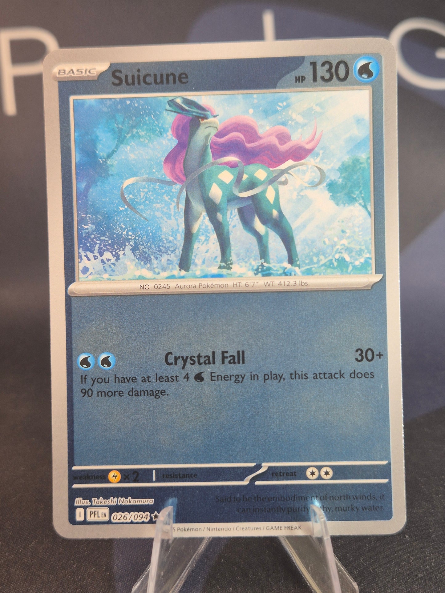Suicune 026/094 Phantasmal Flames Reverse Holo