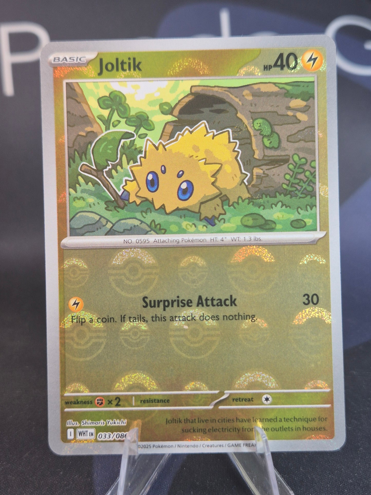 Joltik 033/086 White Flare Pokeball Reverse Holo
