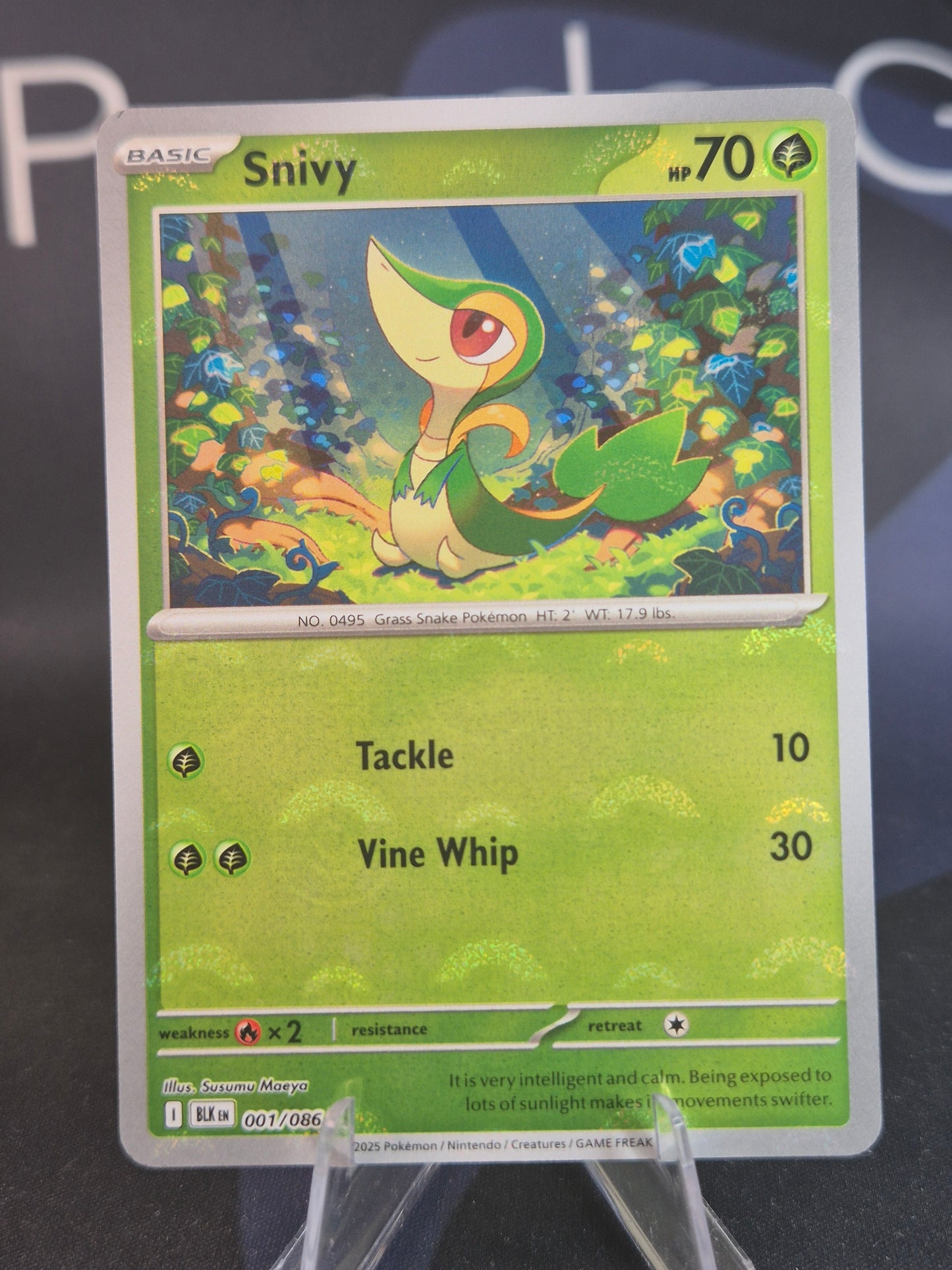 Snivy 001/086 Black Bolt Pokeball Reverse Holo