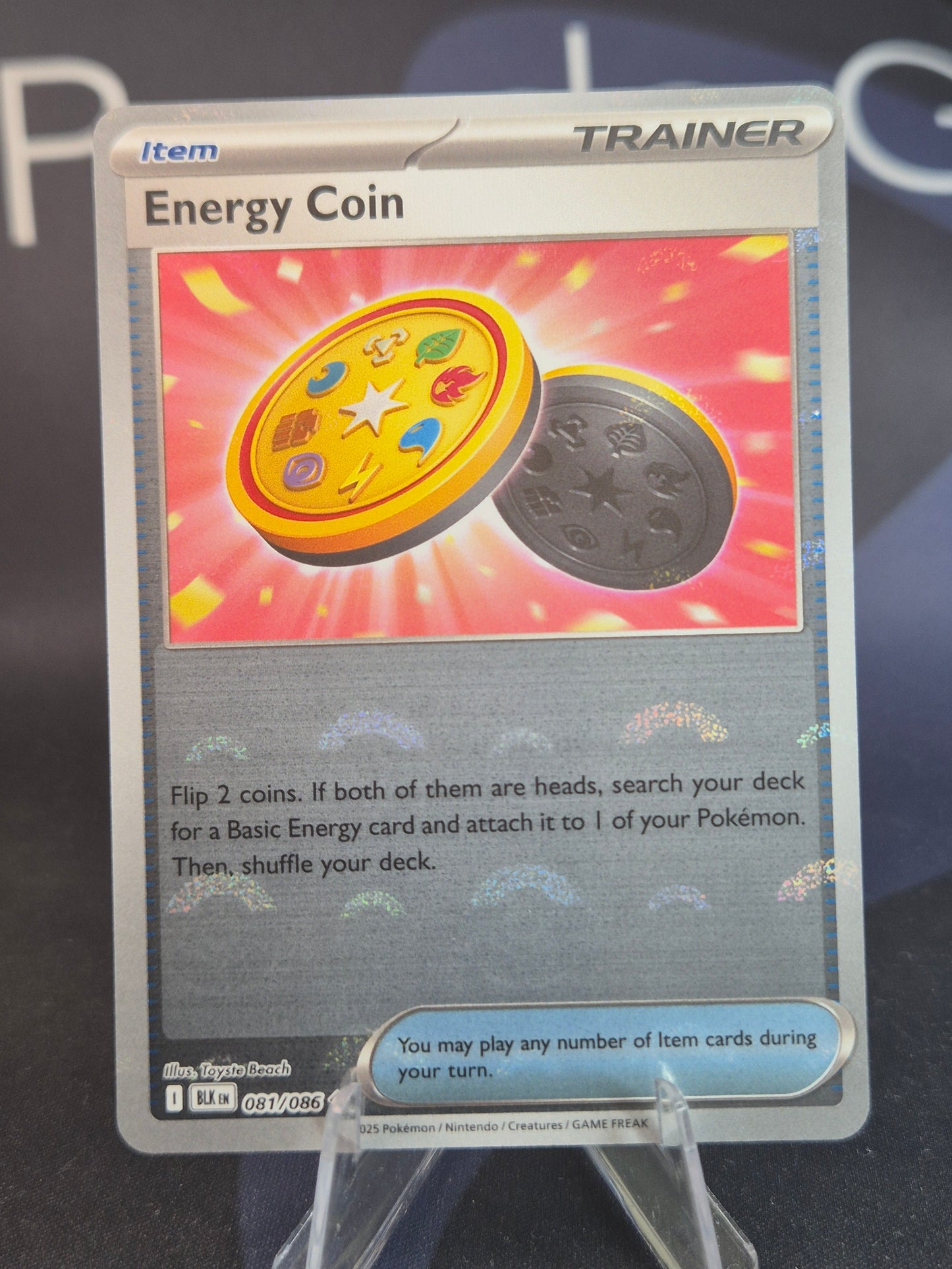 Energy Coin 081/086 Black Bolt Pokeball Reverse Holo