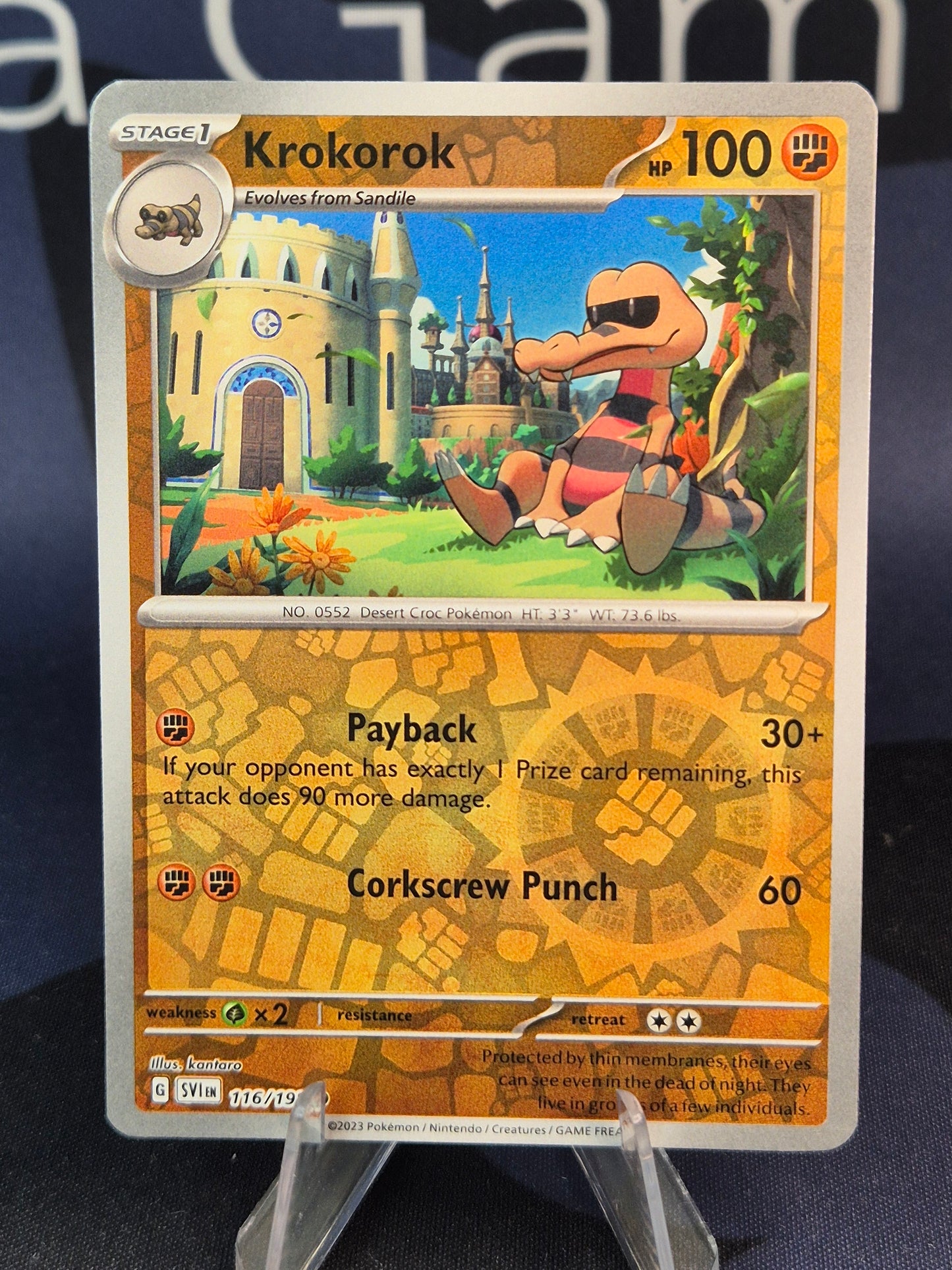 Krokorok 116/198 Scarlet Violet Reverse Holo