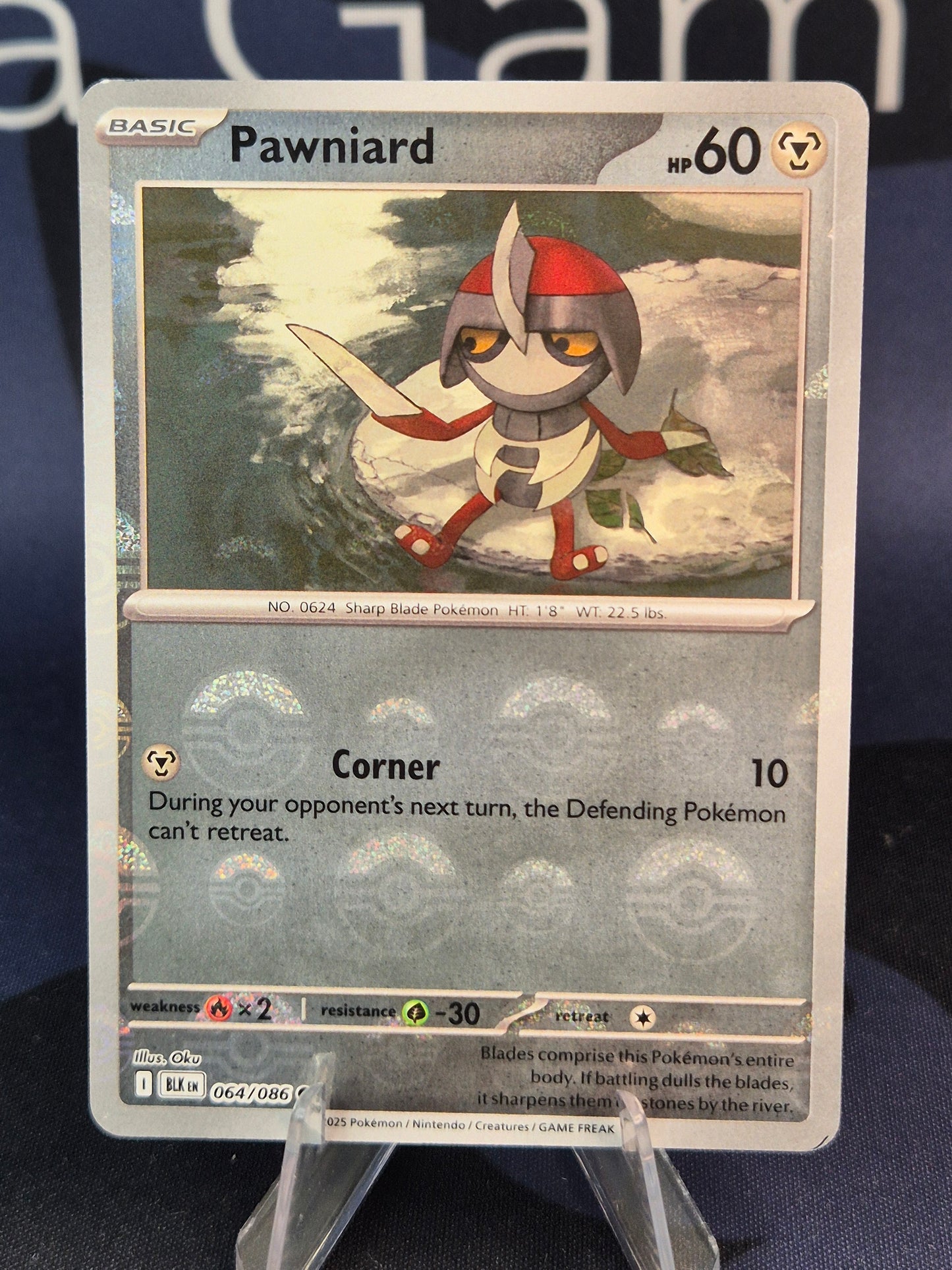 Pawniard 064/086 Black Bolt Pokeball Reverse Holo