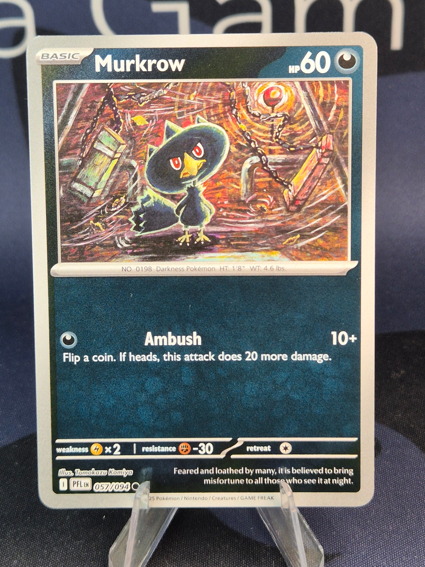 Murkrow 057/094 Phantasmal Flames Reverse Holo