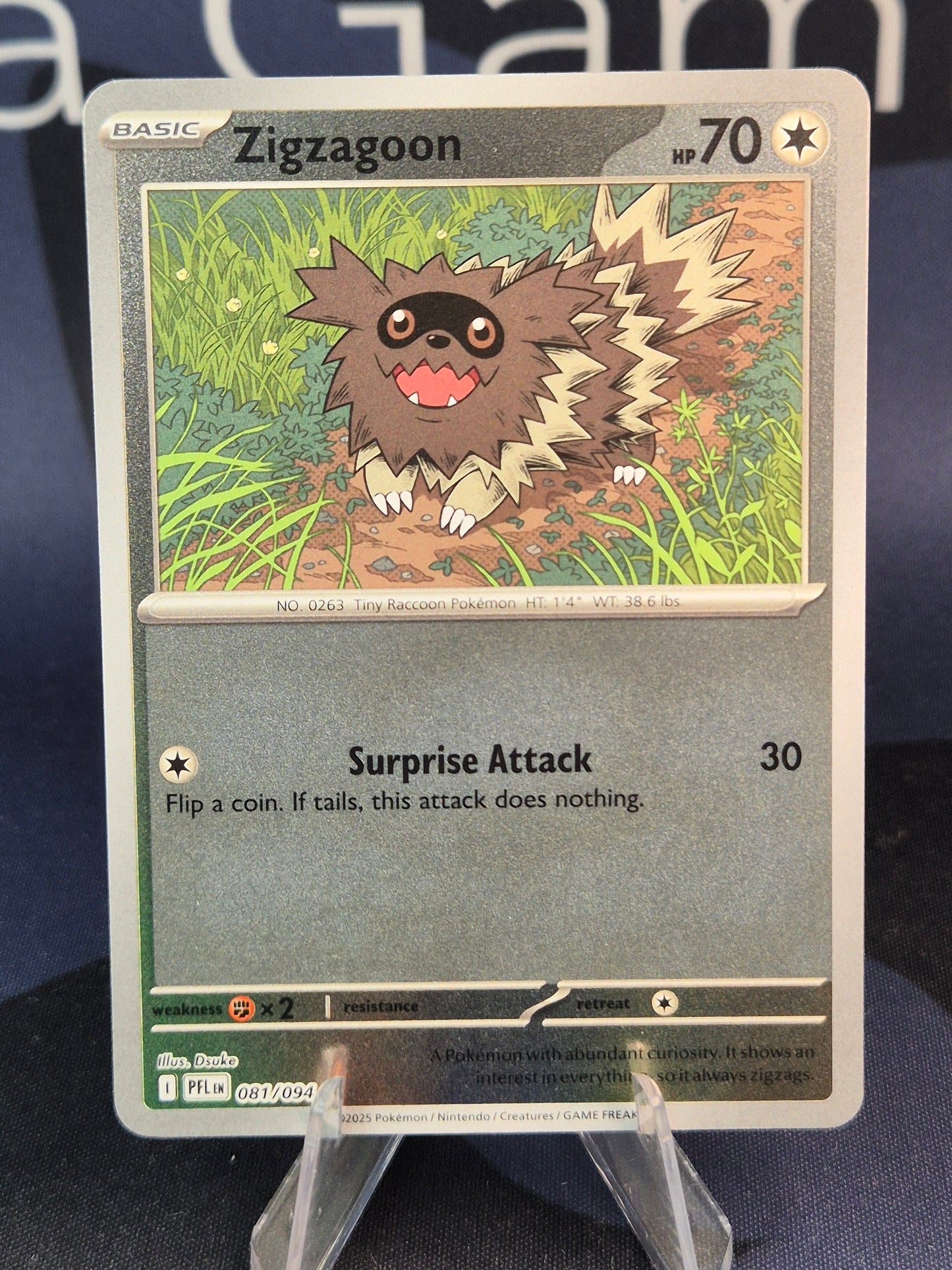 Zigzagoon 081/094 Phantasmal Flames Reverse Holo