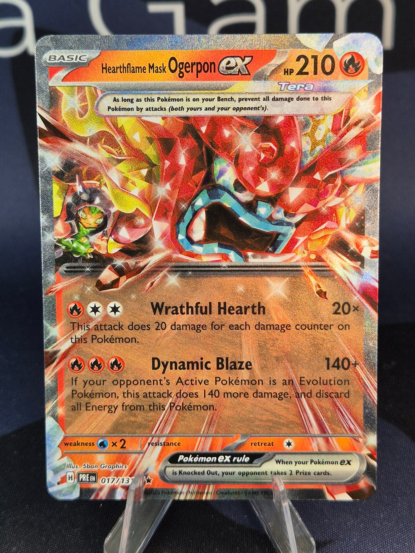 Hearthflame Mask Ogerpon 017/131 Prismatic Evolutions Double Rare