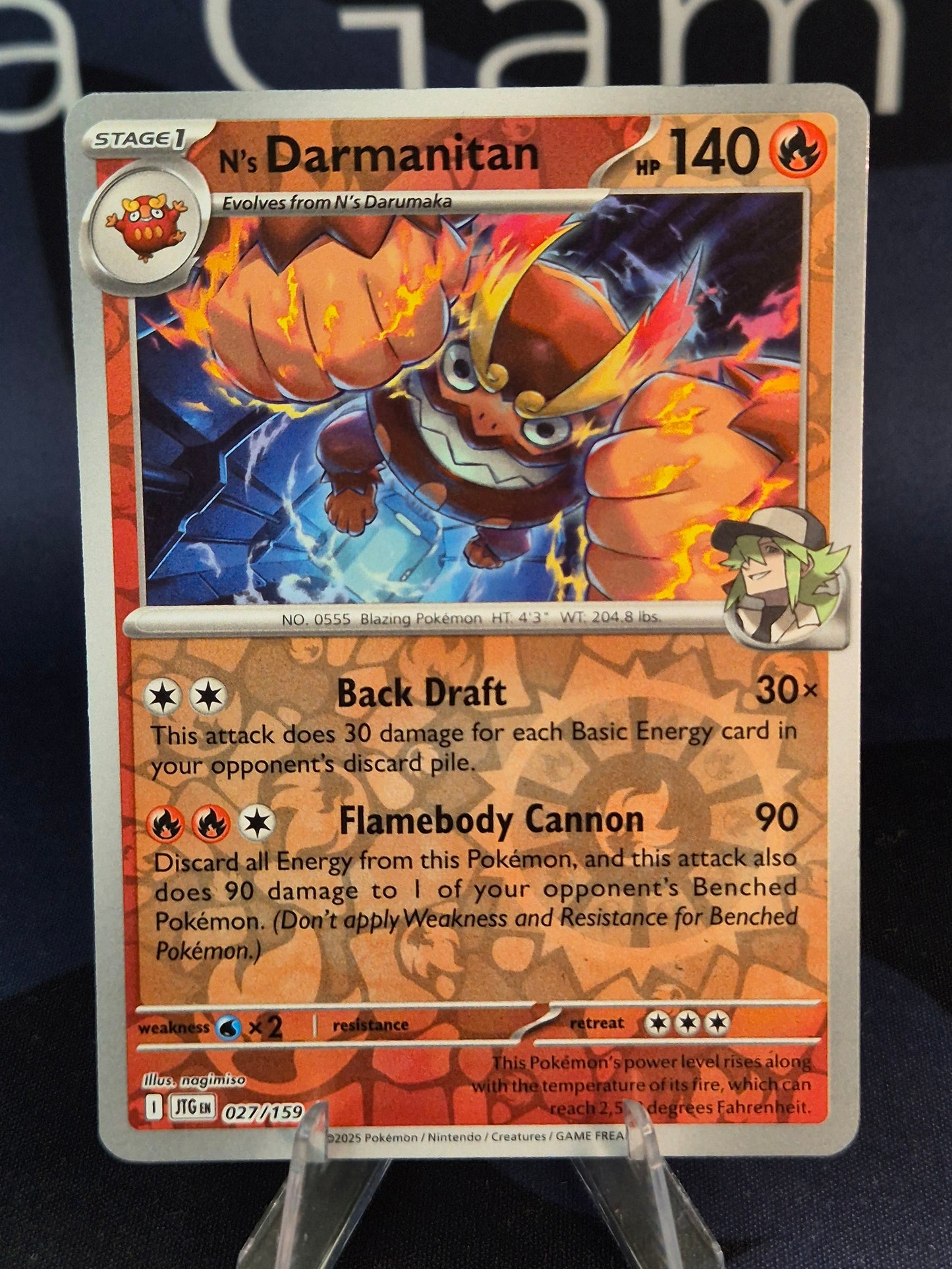 N's Darmanitan 027/159 Journey Together Reverse Holo