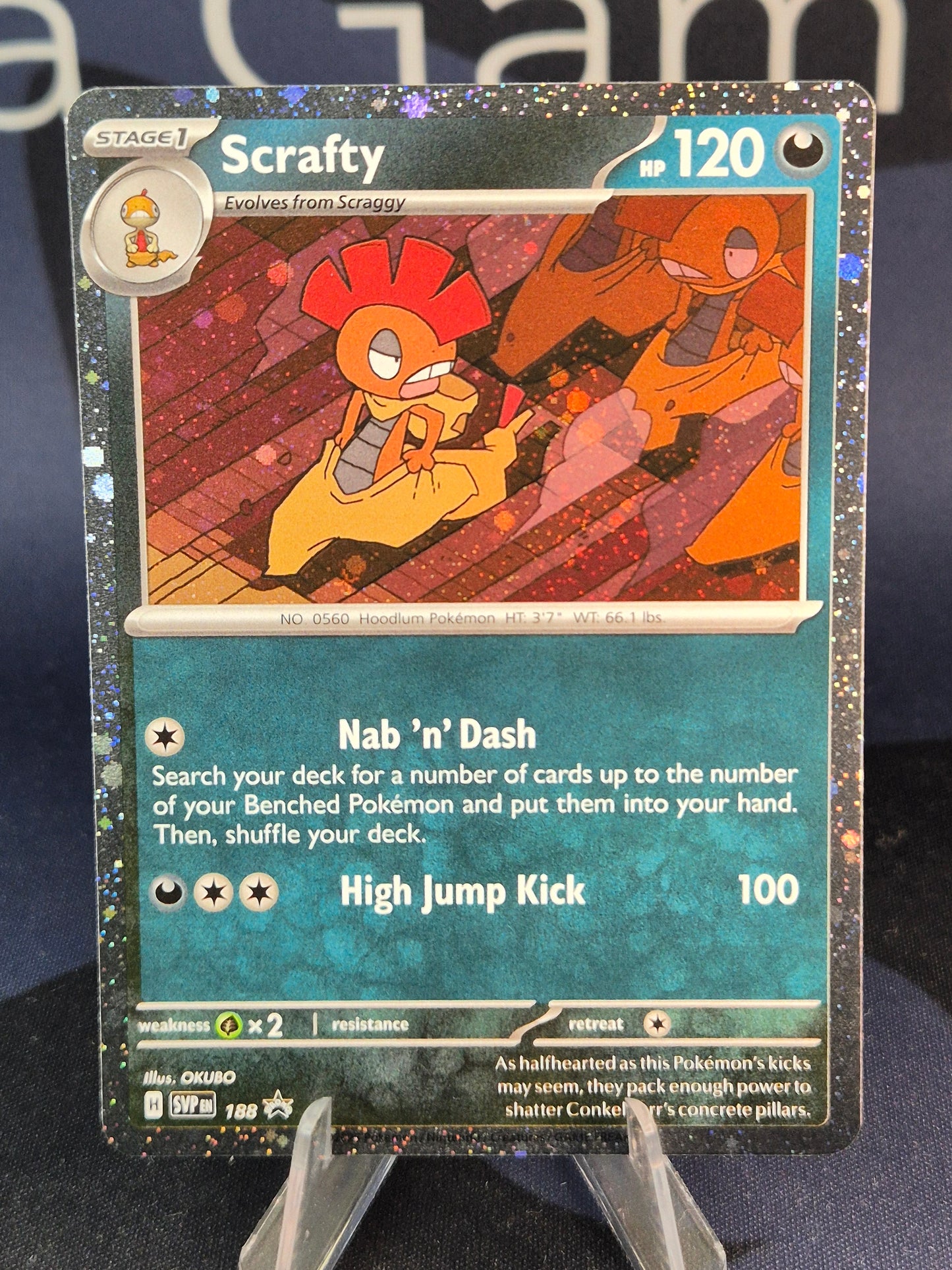 Scrafty Holo SVP188 Black Star Promo